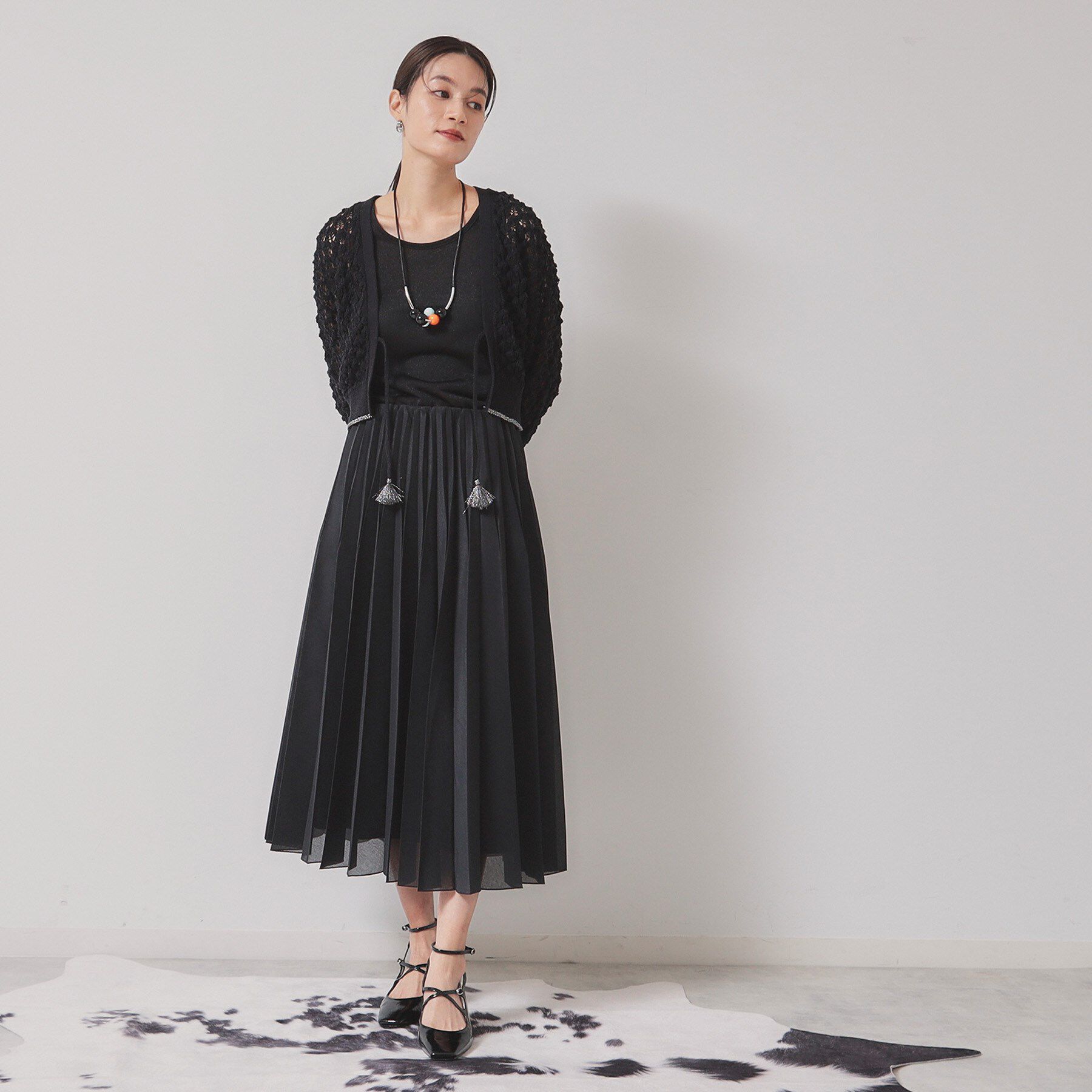 SunaUna「【オーガンジー】プリーツロングスカート」|スカート|