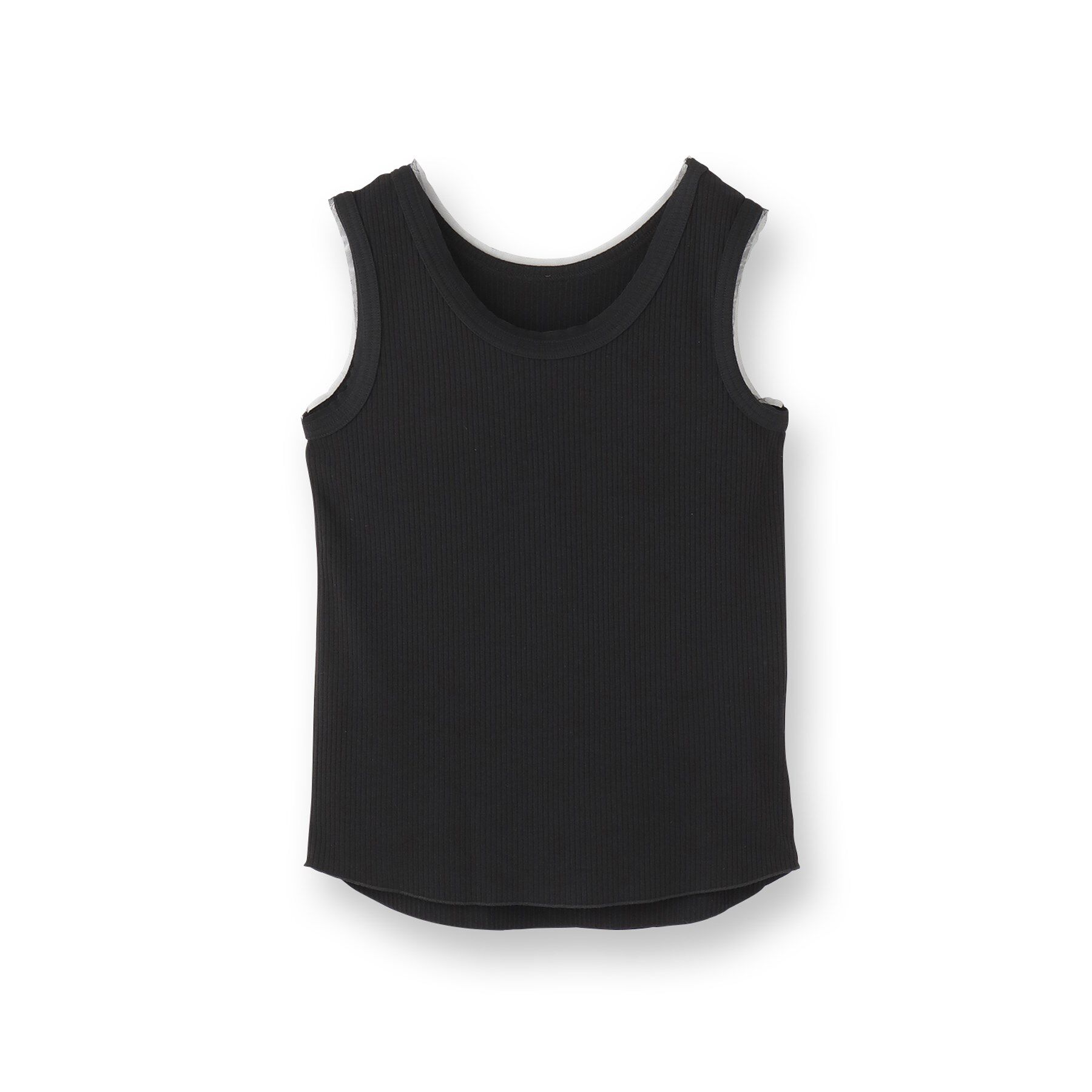 SunaUna「【異素材使い】ワイドリブタンクトップ」|Tシャツ・カットソー|