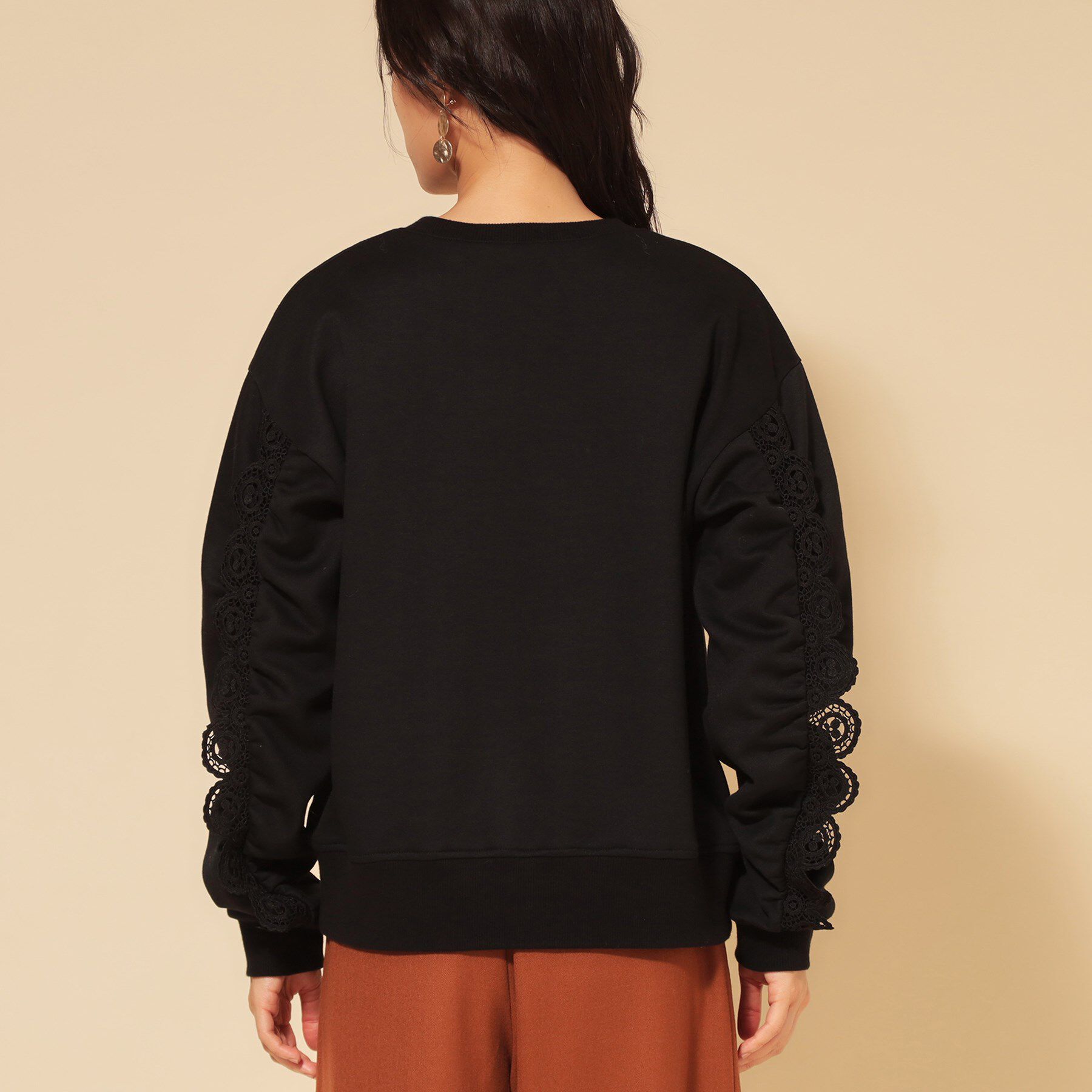 SunaUna「【COLLECTION LINE】レース付プルオーバー」|Tシャツ・カットソー|