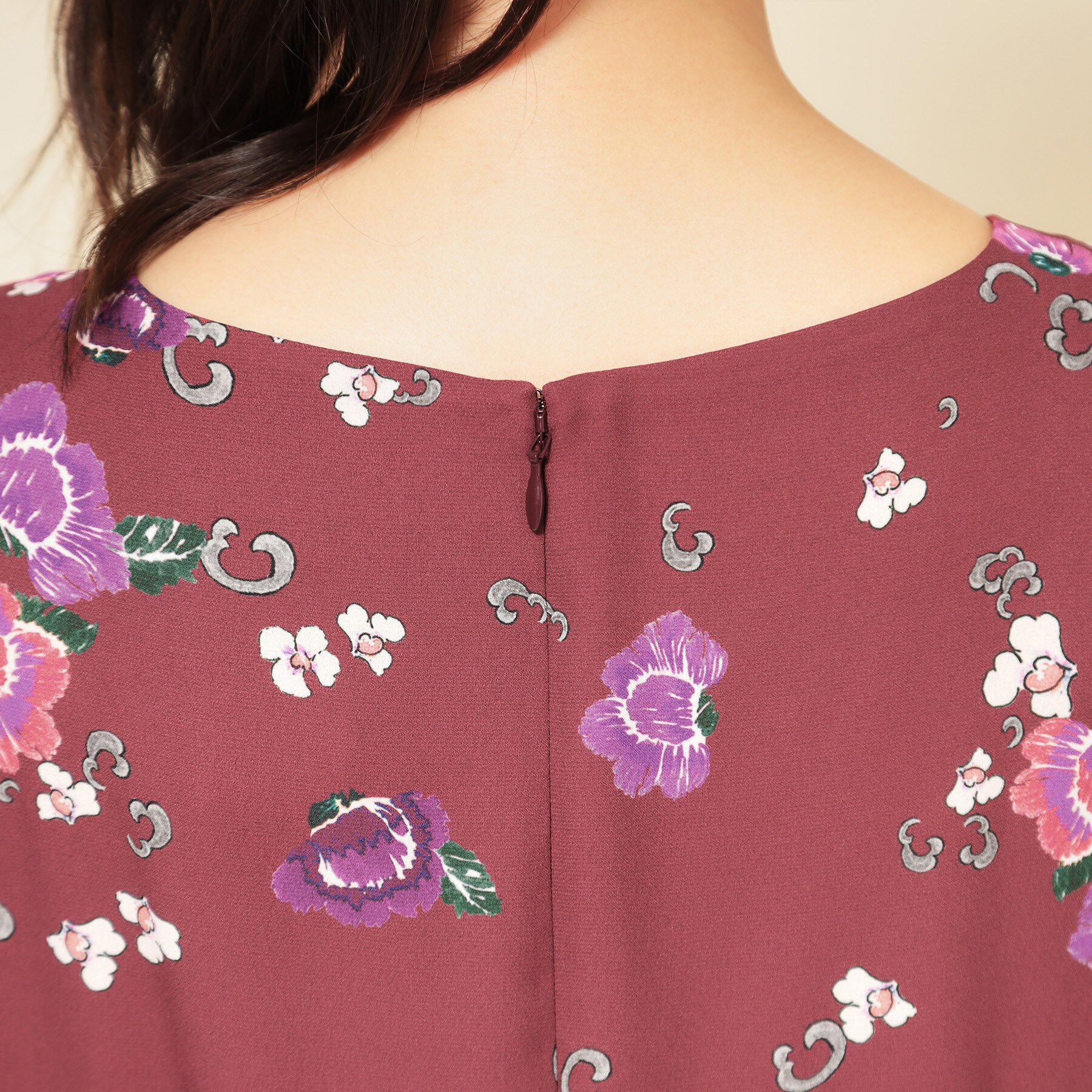 SunaUna「【co creation and yours／SS～L】花柄パネルワンピース」|ワンピース|