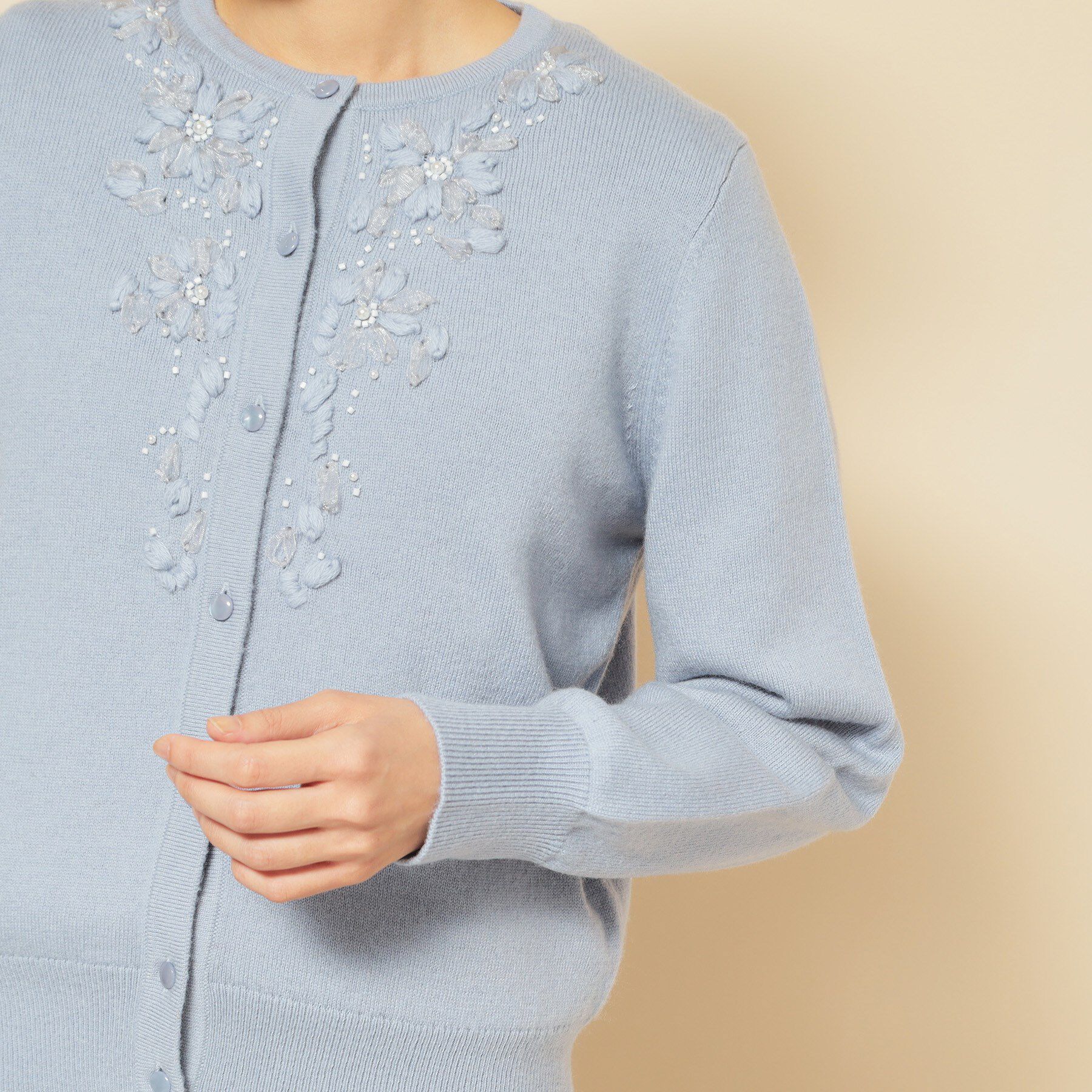 SunaUna「【刺繍】クラフトカーディガン」|カーディガン|