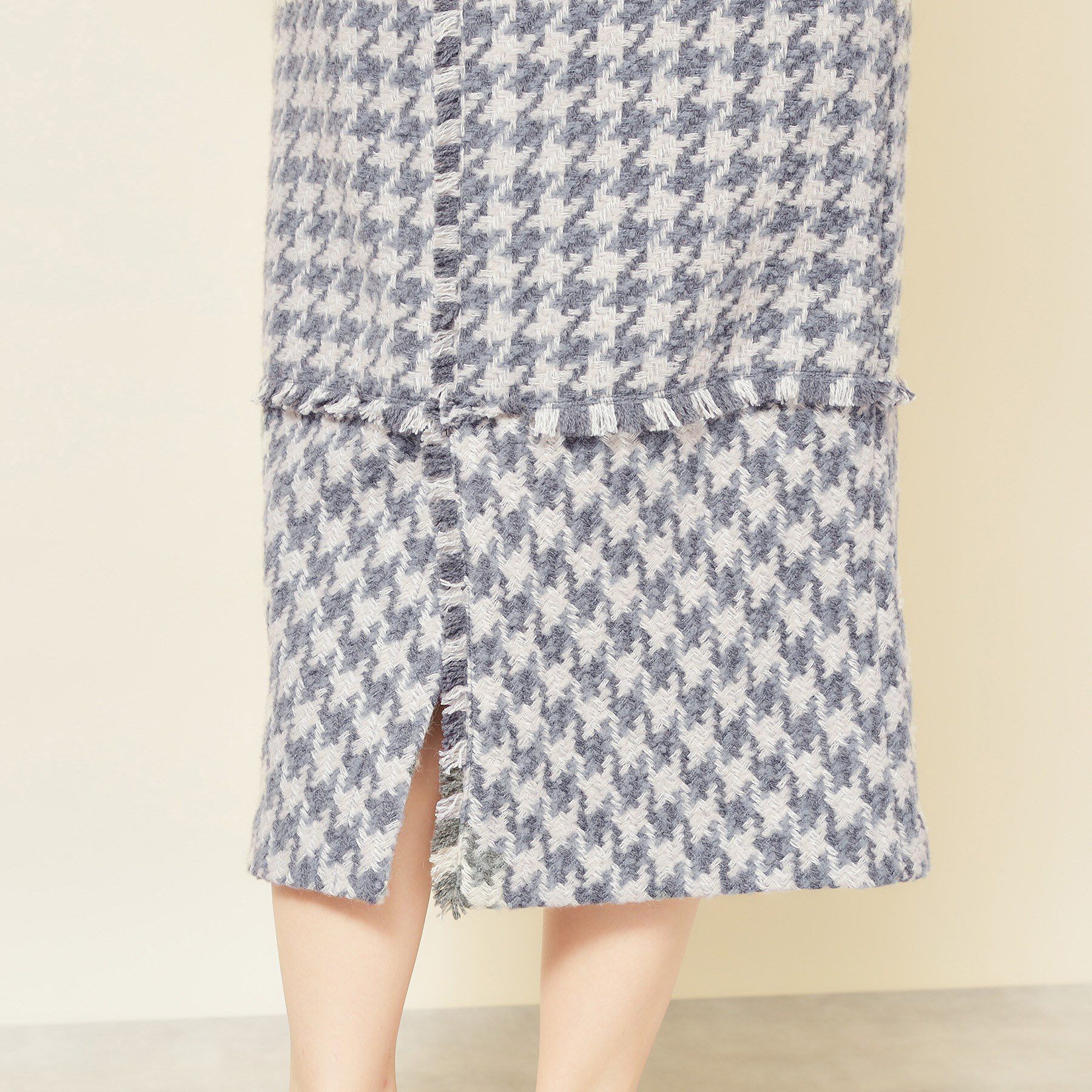 SunaUna「【COLLECTION LINE】ツイードフリンジスカート」|スカート|