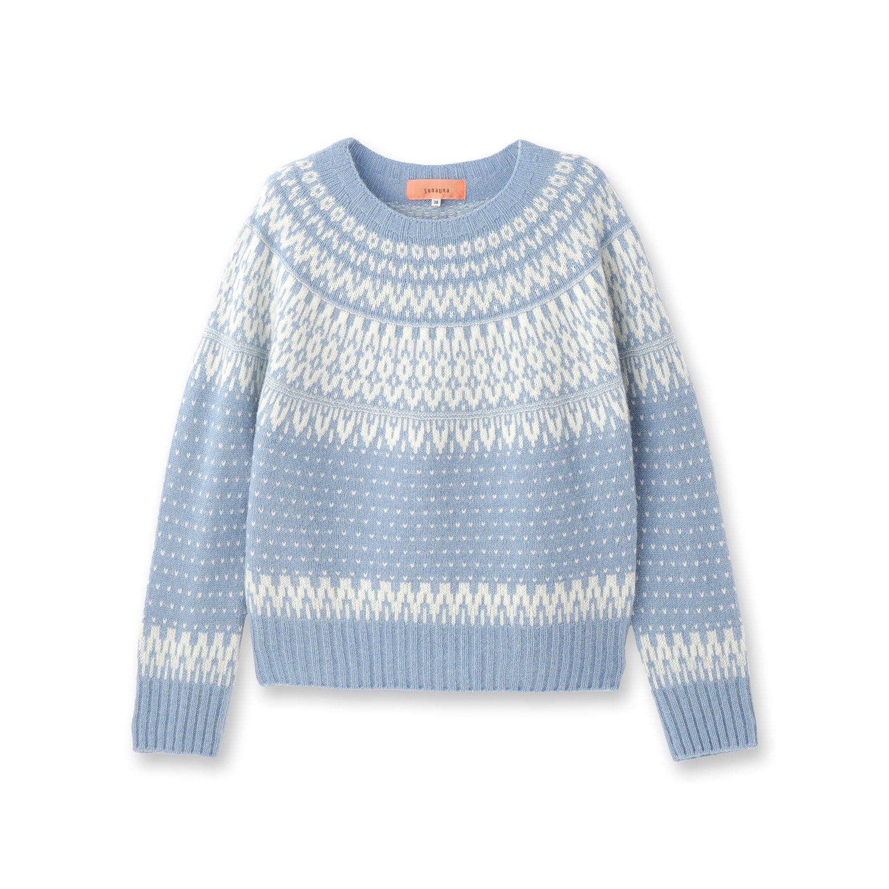 SunaUna「【ラメ混】ノルディック風ジャカード柄ニット」|ニット・セーター|