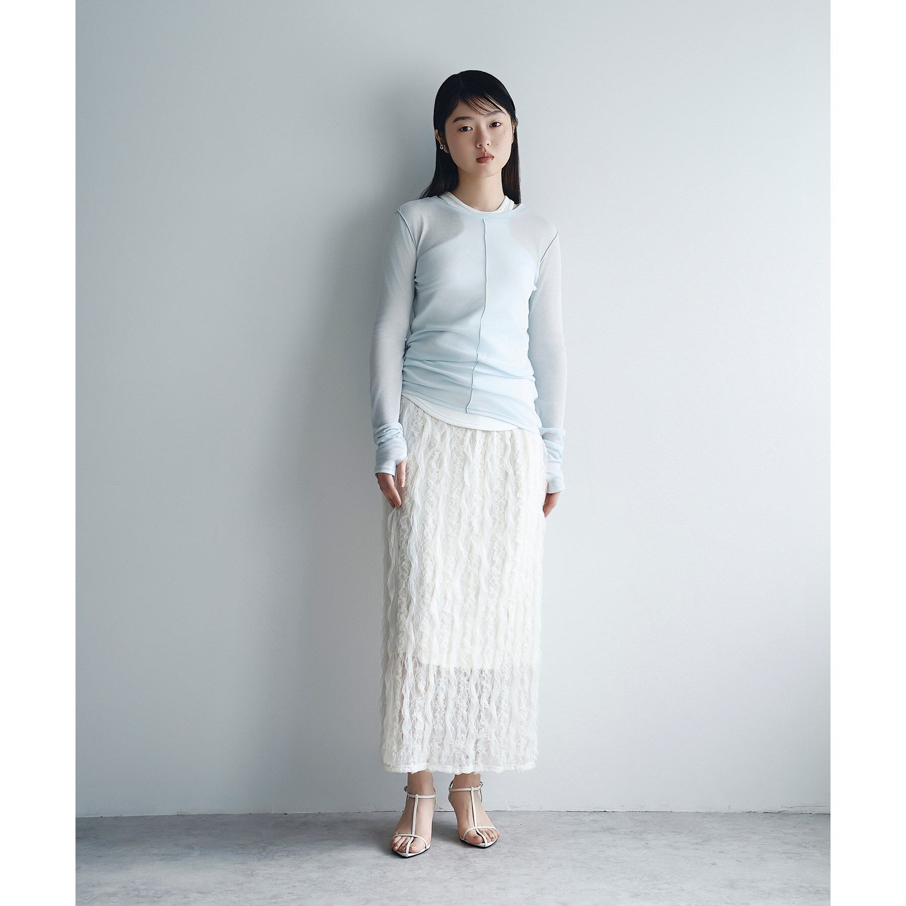 CODE A「frill lace easy skirt」|スカート|
