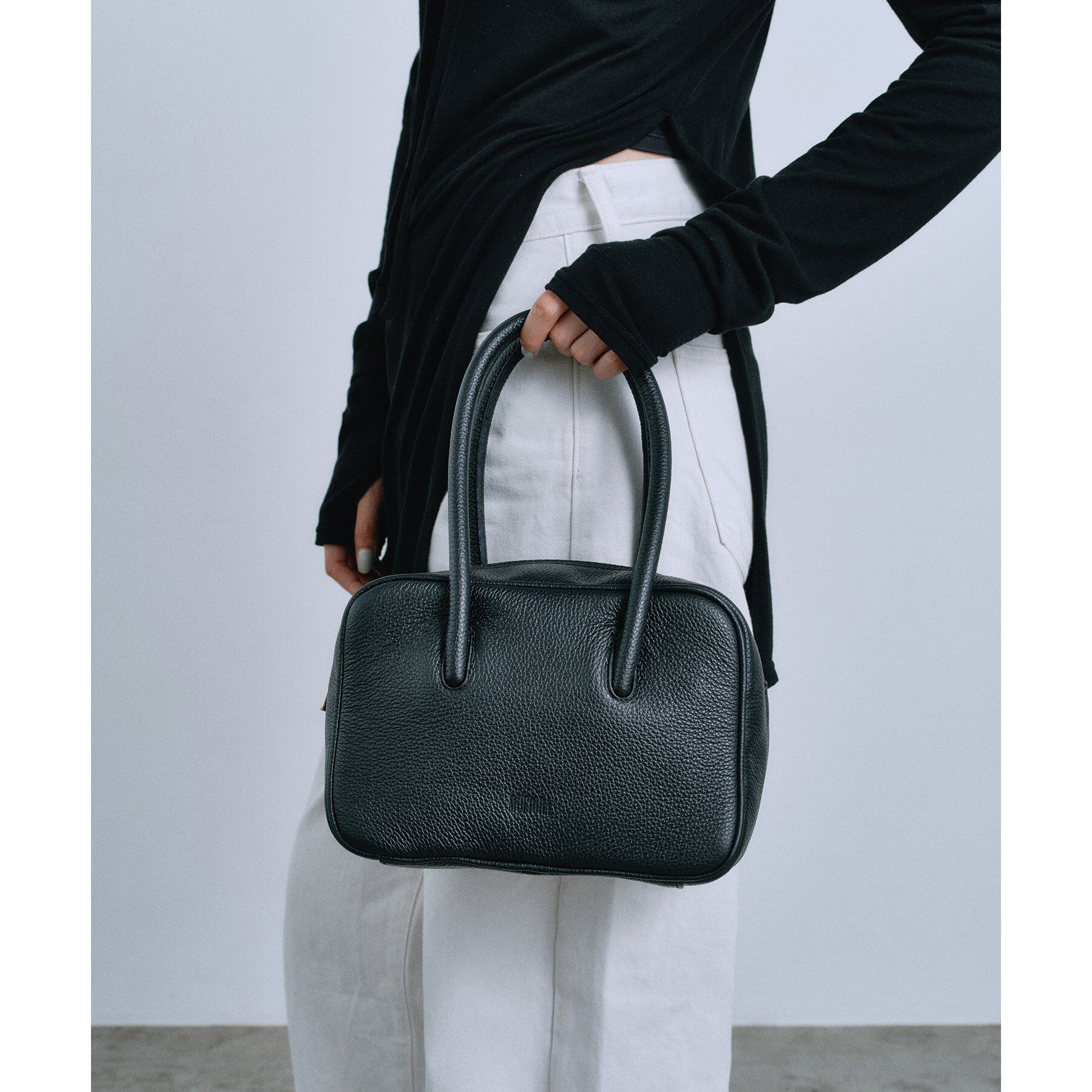 CODE A「◆MOFIORA｜BOX MINI」|ハンドバッグ|ブラック(019)