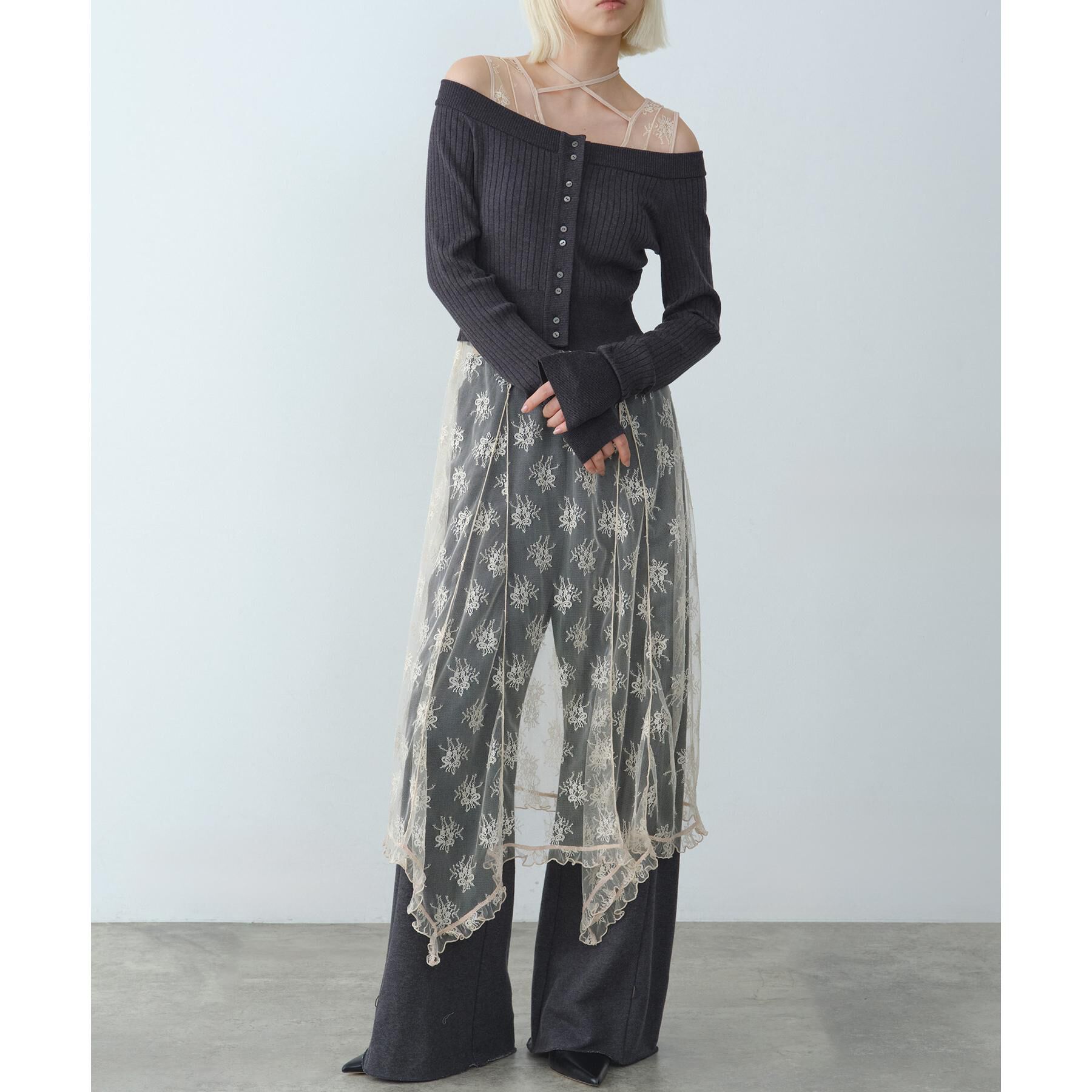 CODE A「sensual lace flow dress」|ワンピース|オフホワイト(003