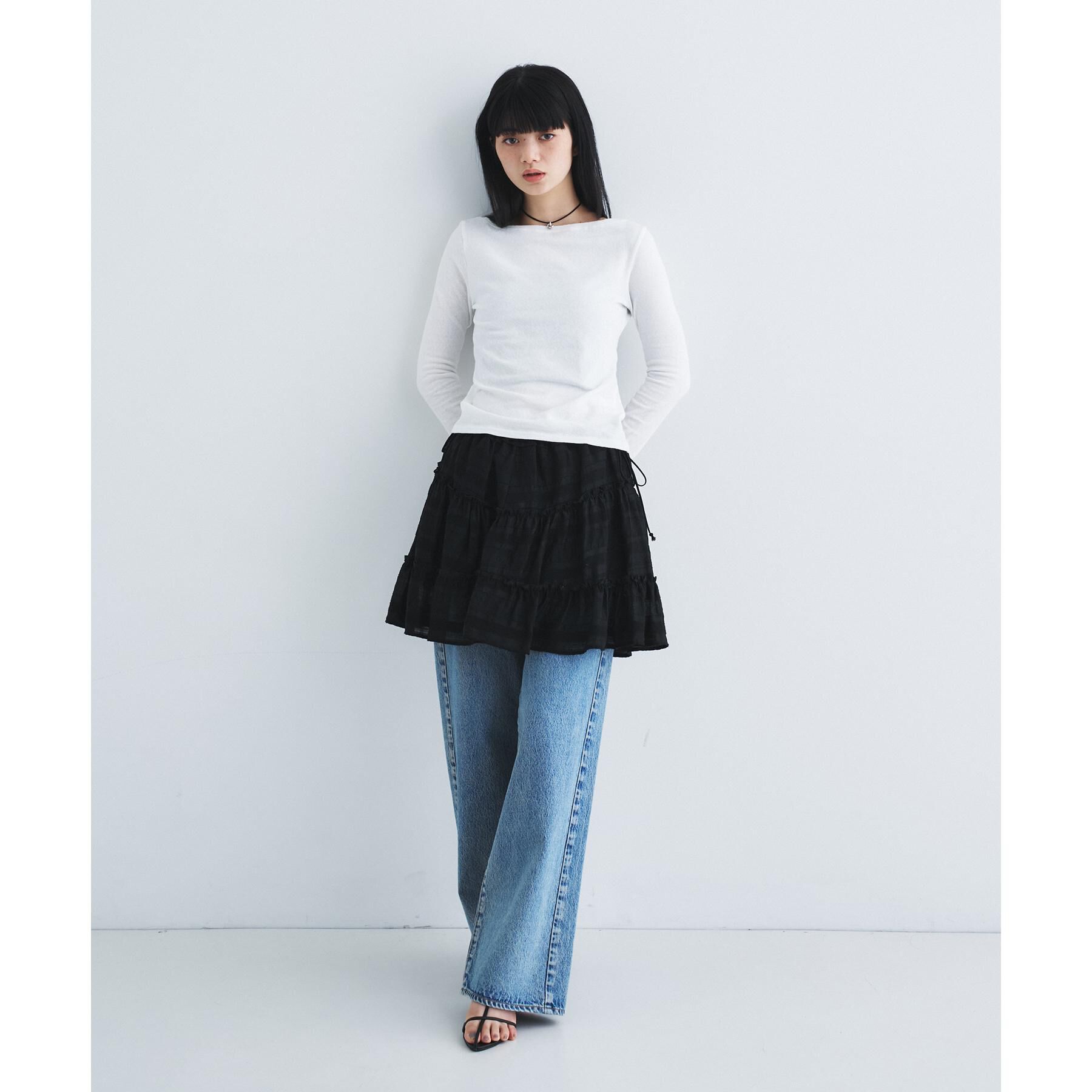 CODE A「dream ruffle lace mini skirt」|スカート|