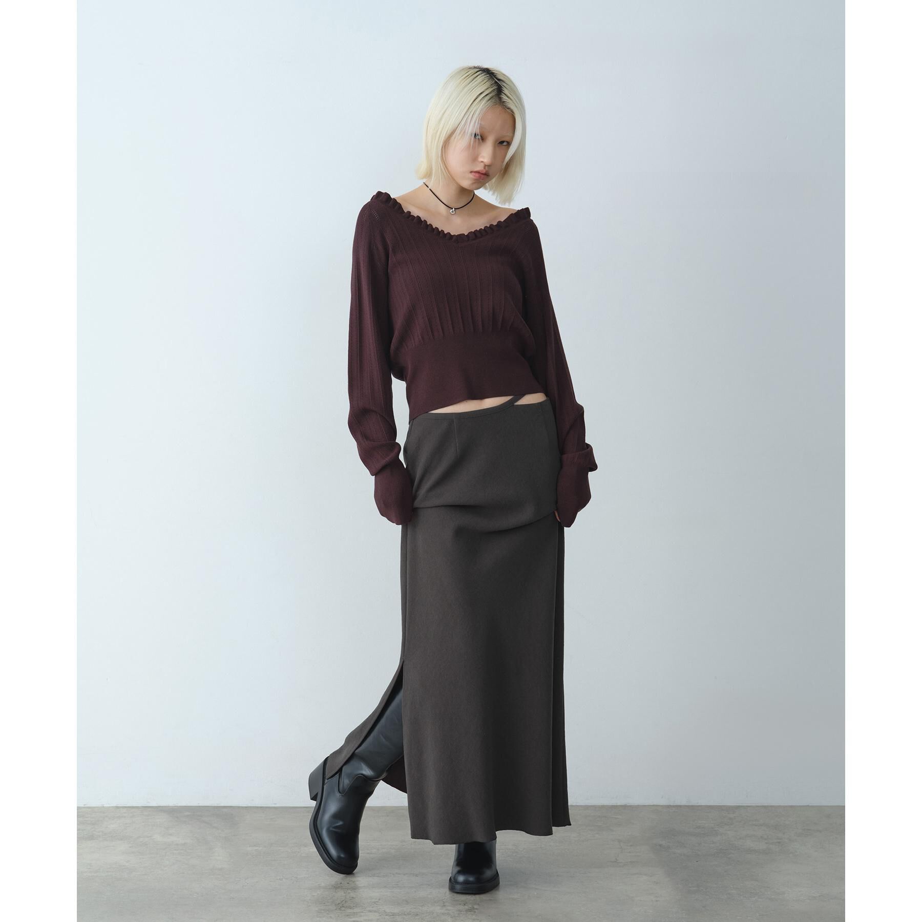 CODE A「easy－fit long skirt」|スカート|