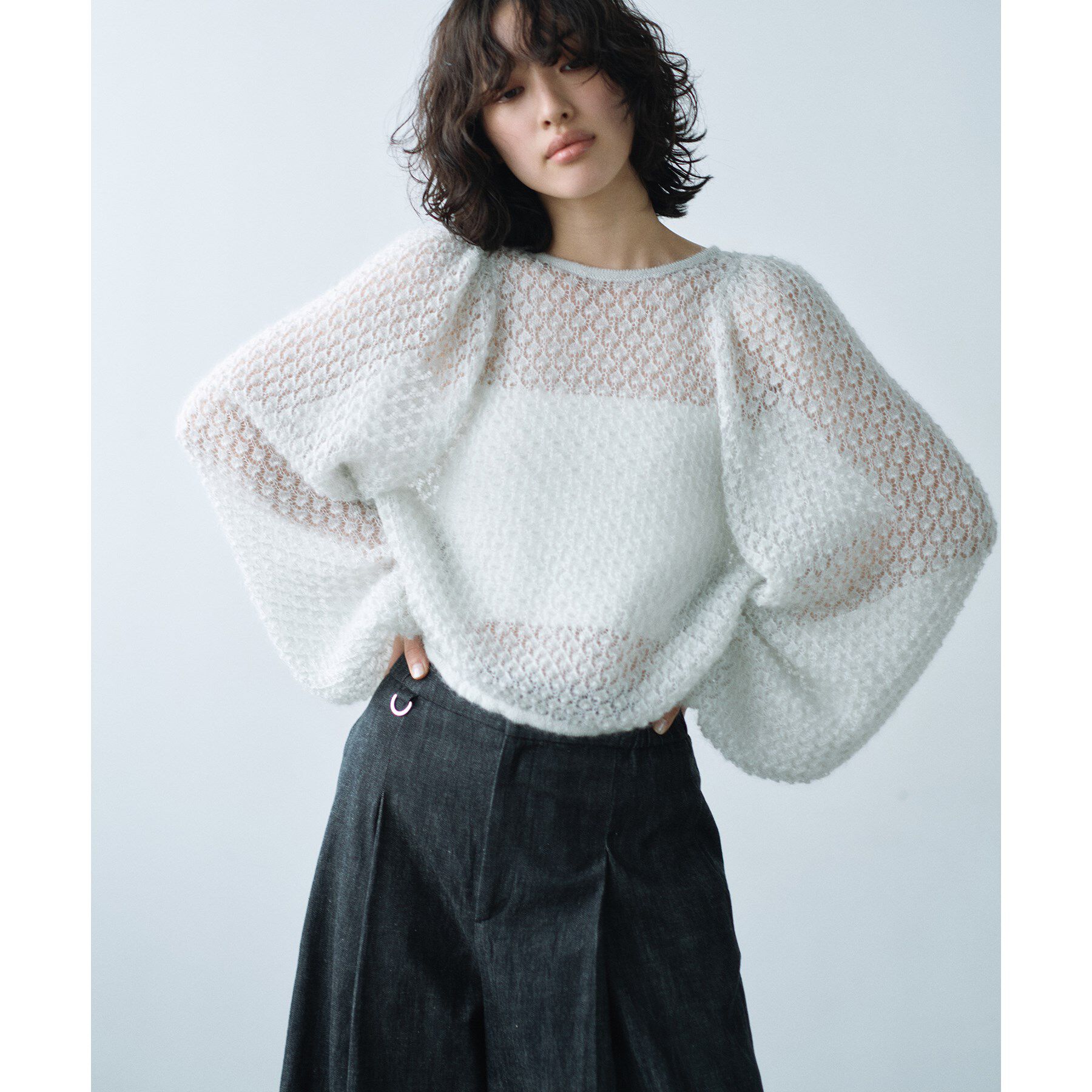 CODE A「2way sheer mohair pullover」|ニット・セーター|