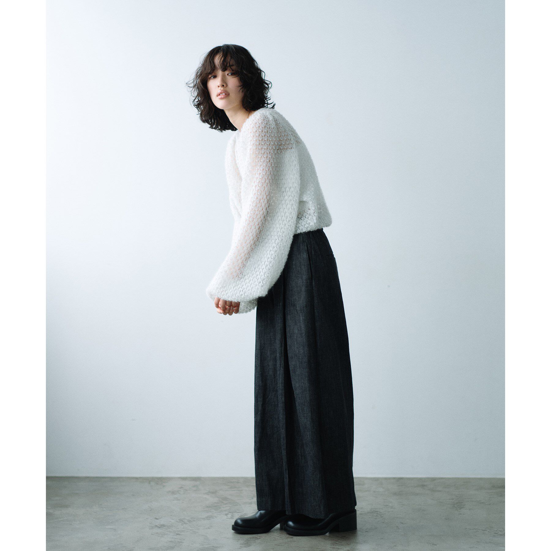 CODE A「2way sheer mohair pullover」|ニット・セーター|