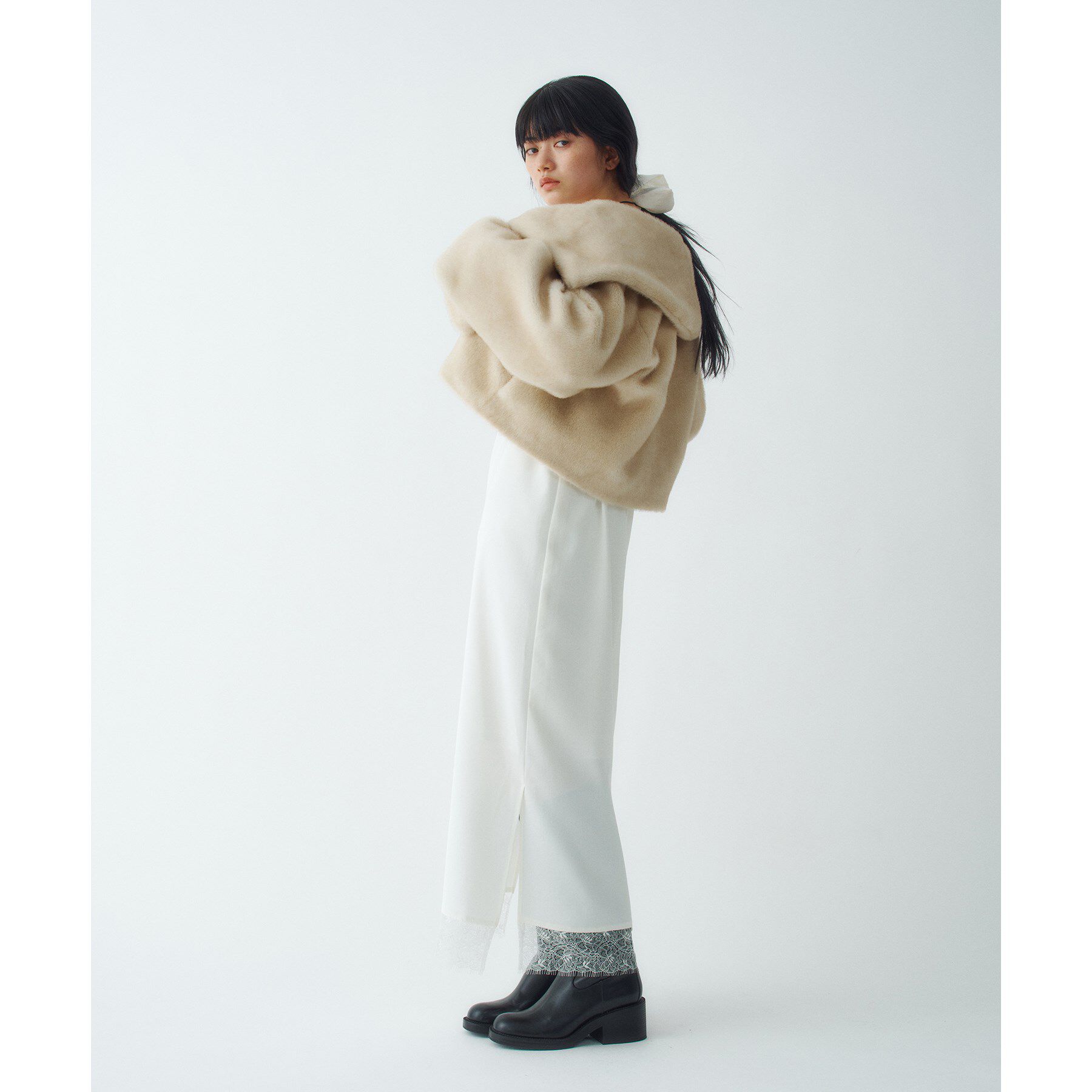 CODE A「faux mink short jacket」|ブルゾン・スタジャン|