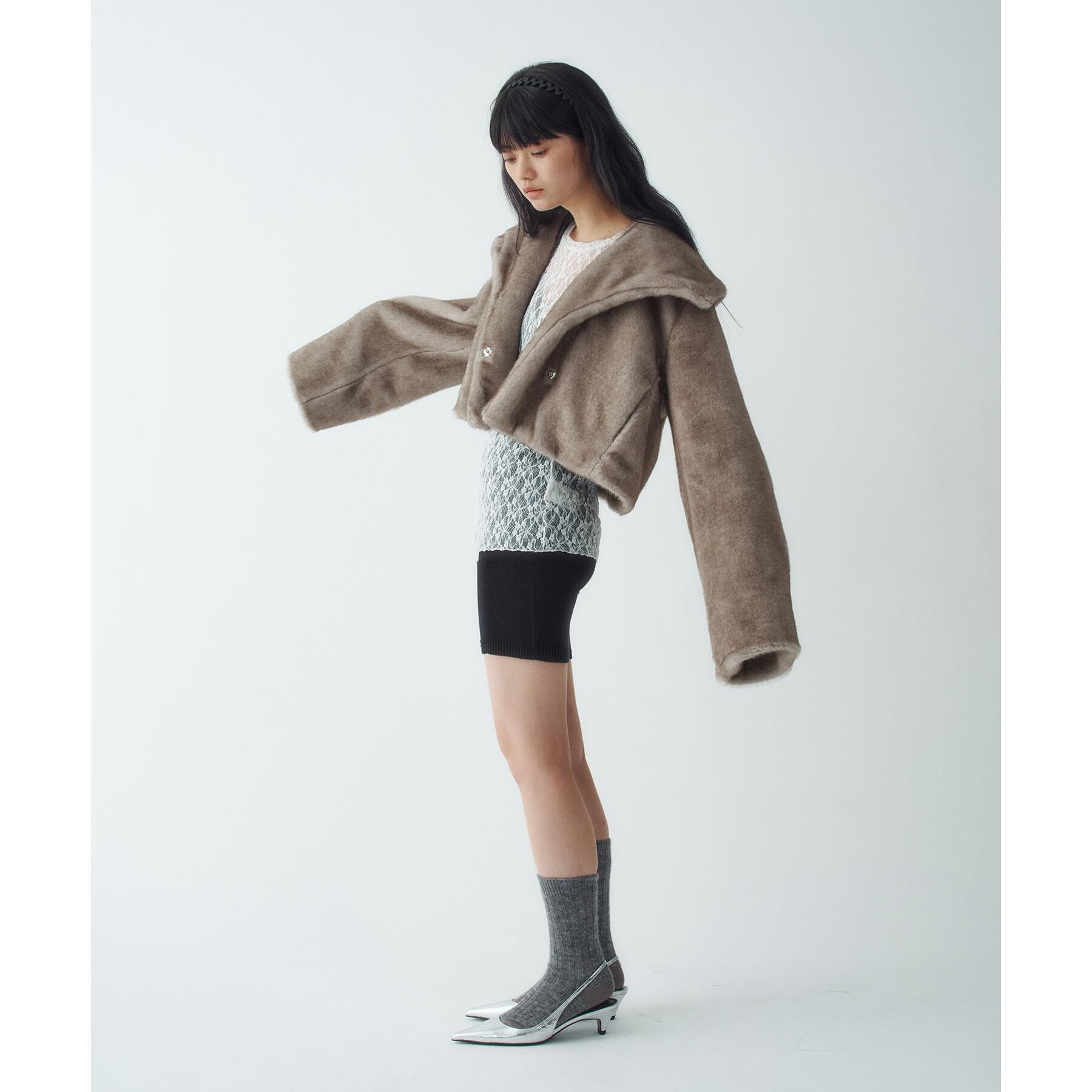 CODE A「faux mink short jacket」|ブルゾン・スタジャン|