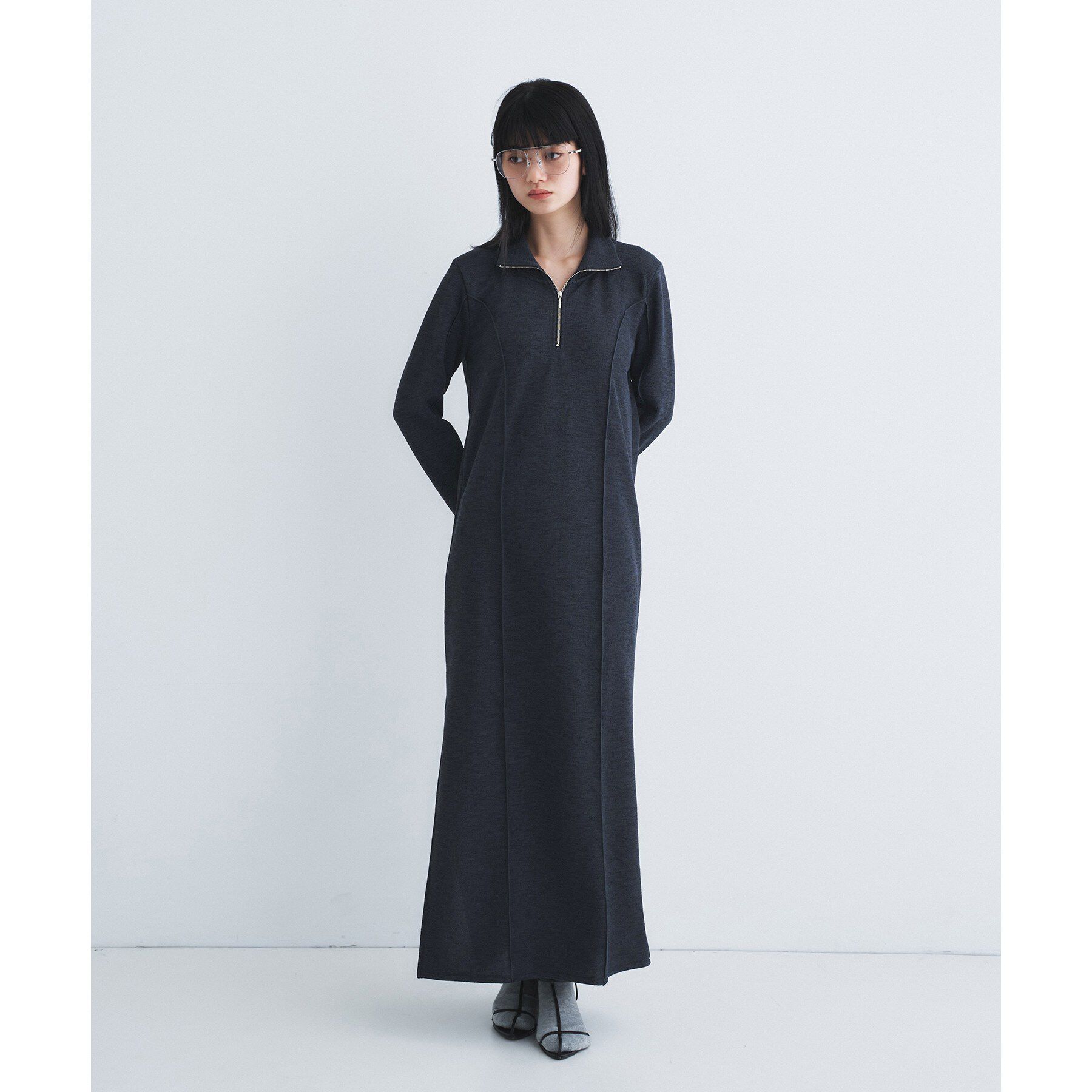 CODE A「high neck jersey dress」|ワンピース|