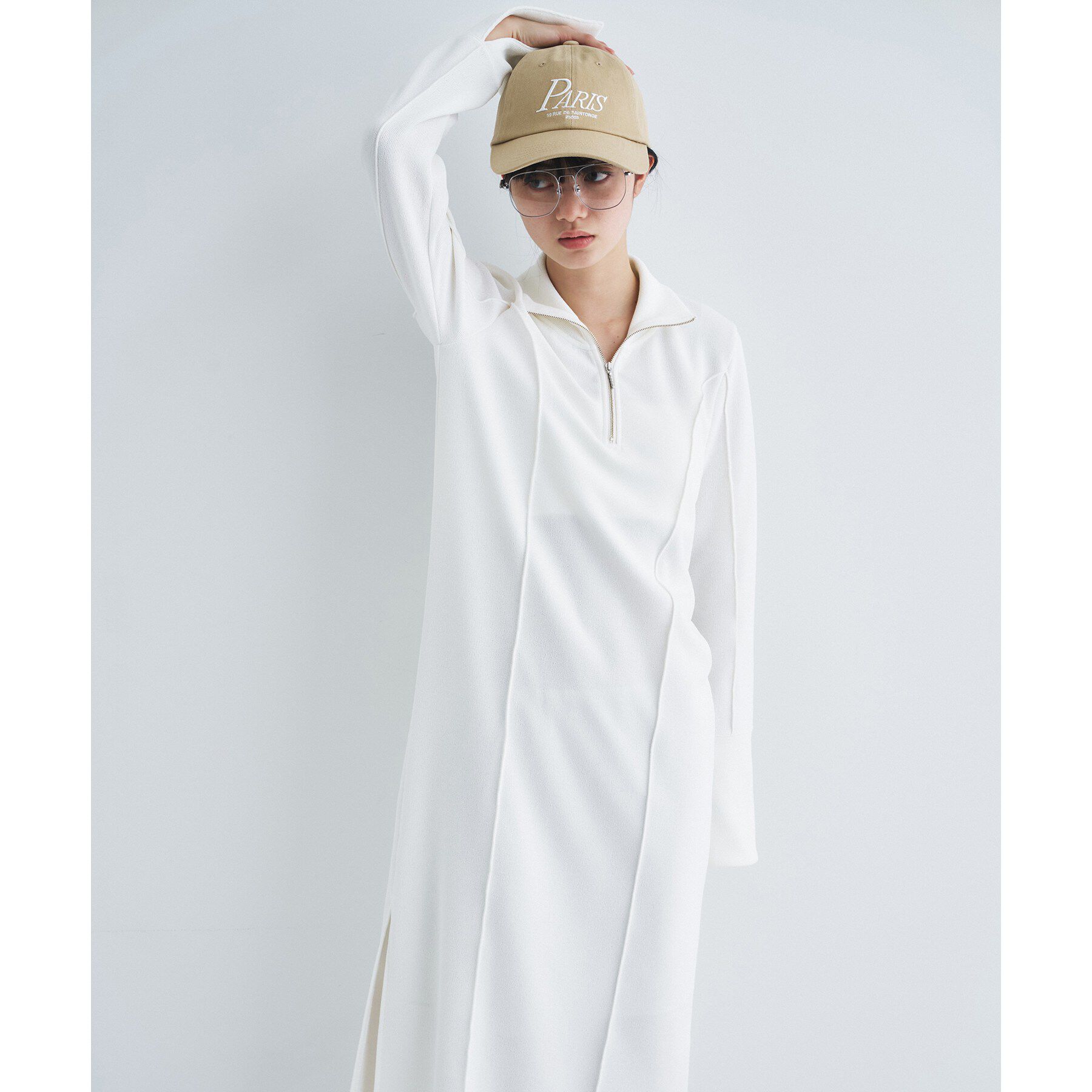 CODE A「high neck jersey dress」|ワンピース|