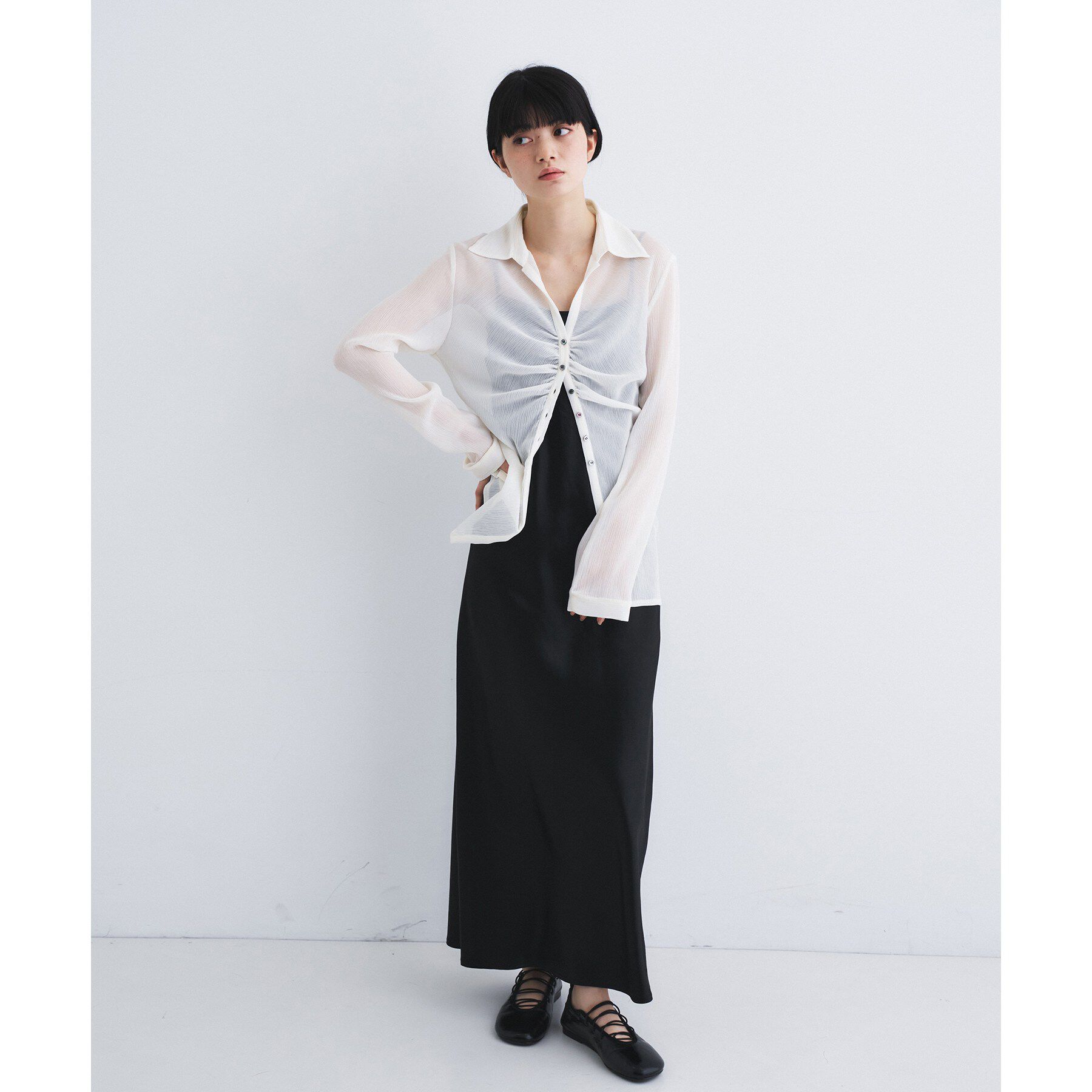 CODE A「thin gather shirts」|シャツ・ブラウス|
