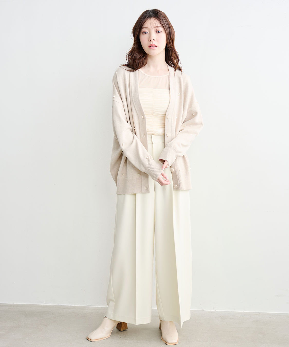 COCO DEAL「ギャザーチュールレイヤードトップス」|シャツ・ブラウス|