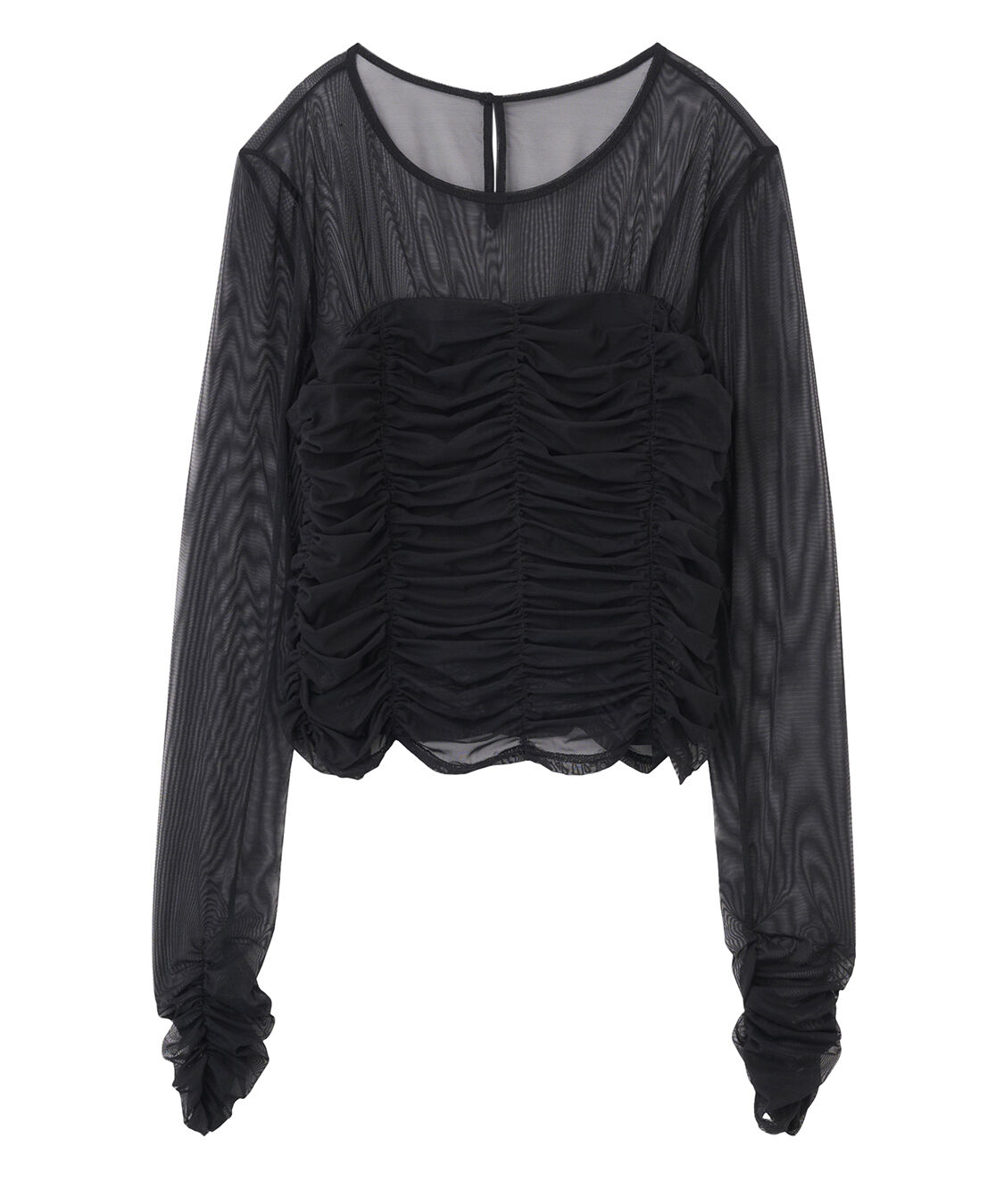 COCO DEAL「ギャザーチュールレイヤードトップス」|シャツ・ブラウス|