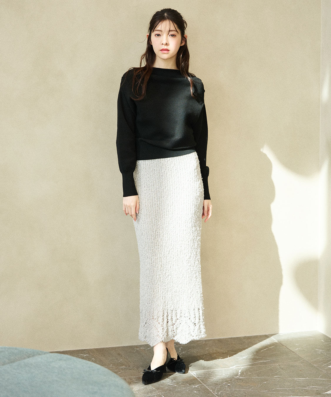 COCO DEAL「ドレープオフショルニット」|ニット・セーター|