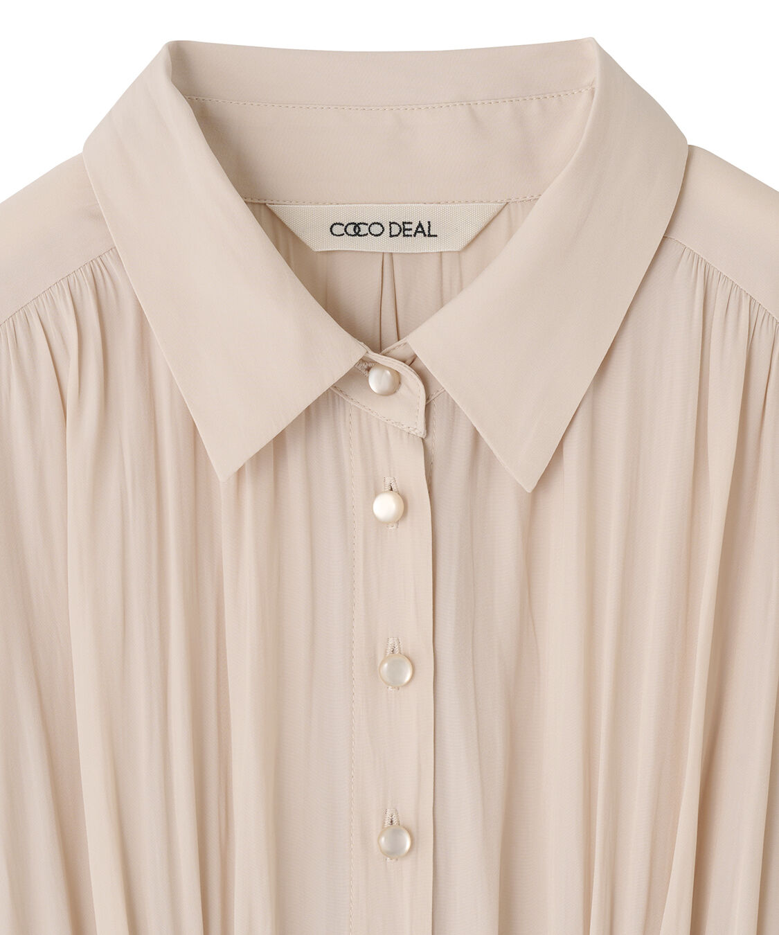 COCO DEAL「ウエストシャーリングシャツワンピース」|ワンピース|