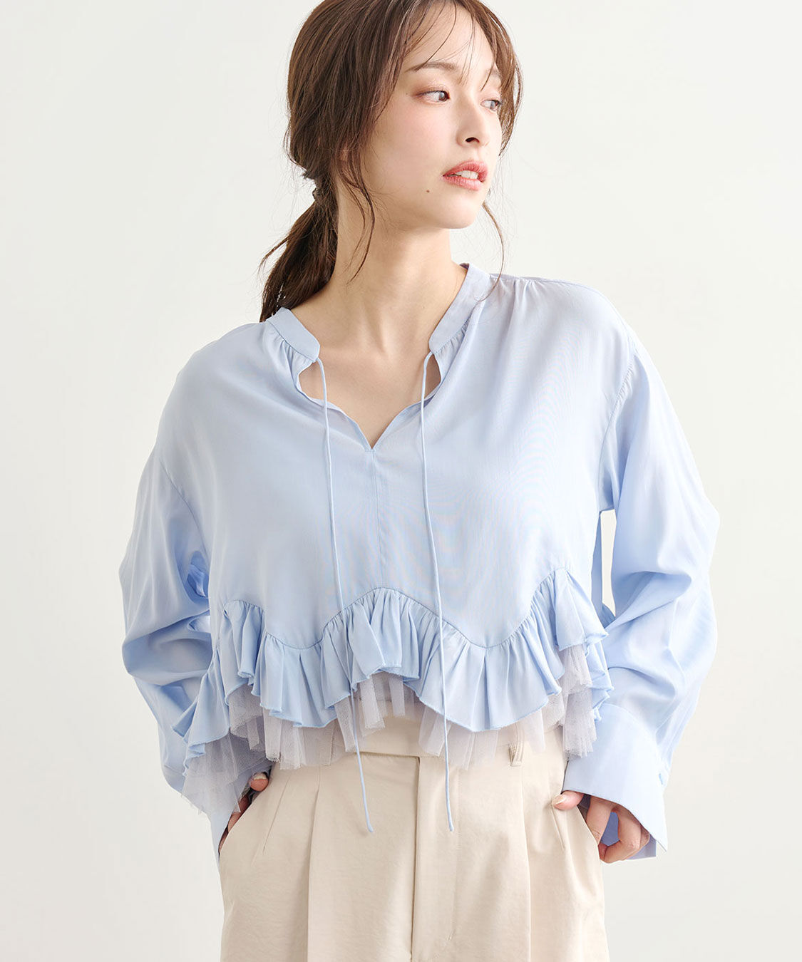 COCO DEAL「ヘムフリルブラウス」|シャツ・ブラウス|