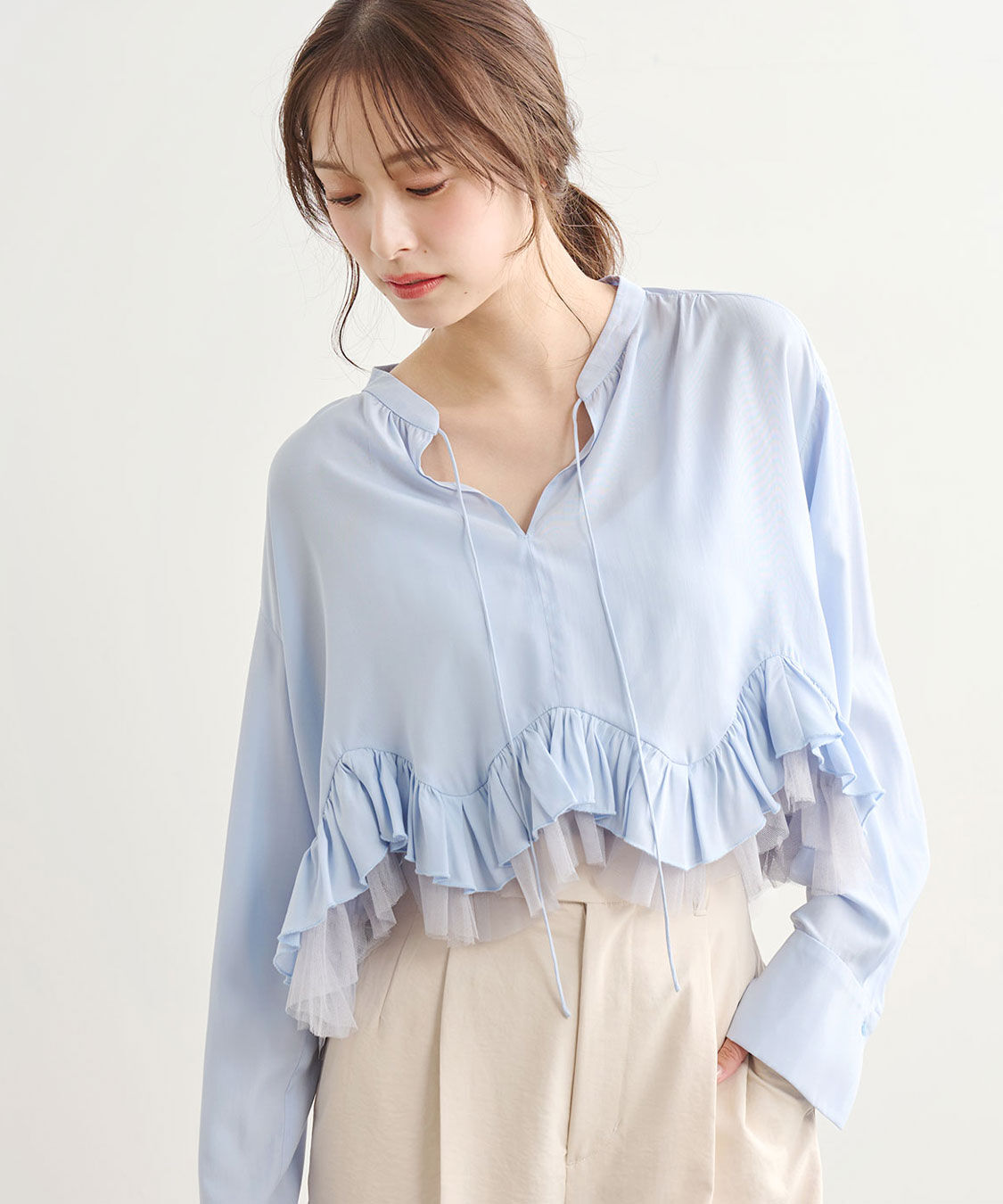 COCO DEAL「ヘムフリルブラウス」|シャツ・ブラウス|