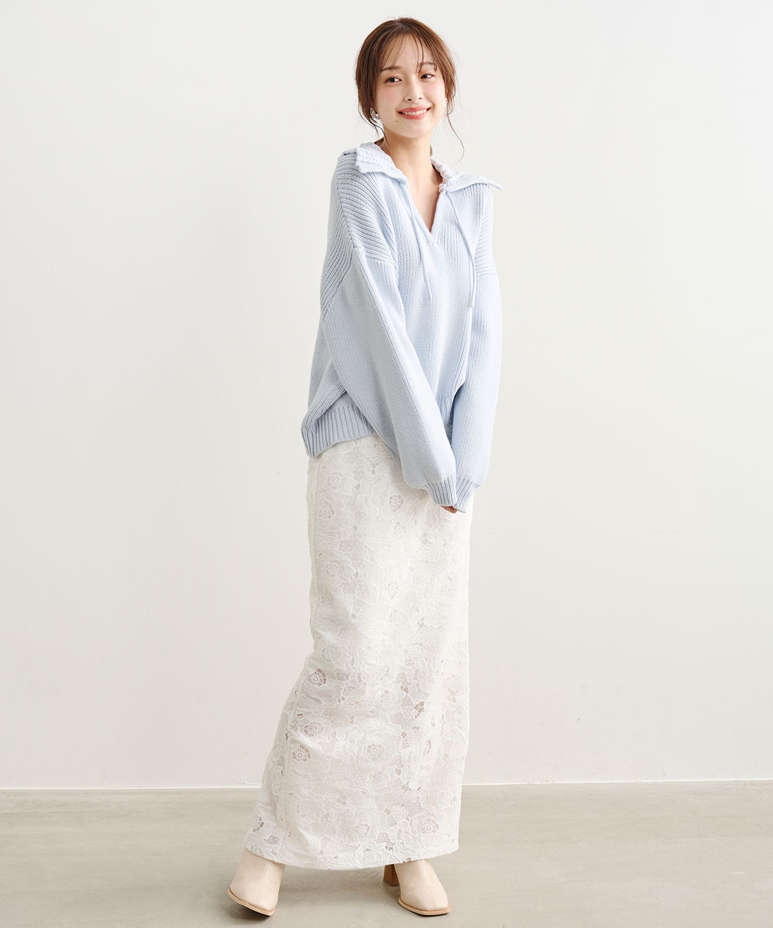 COCO DEAL「ビッグカラースキッパーニット」|ニット・セーター|