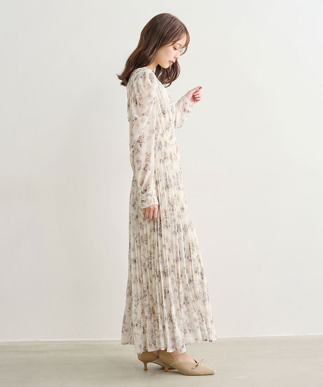 COCO DEAL「フラワープリントプリーツワンピース」|ワンピース|