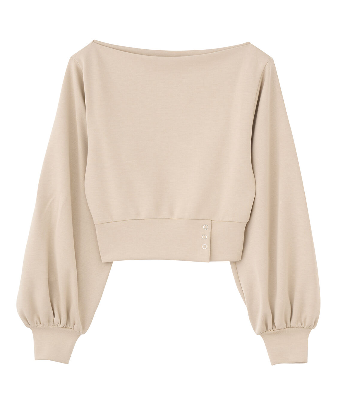 COCO DEAL「ボートネックポンチトップス」|Tシャツ・カットソー|ベージュ