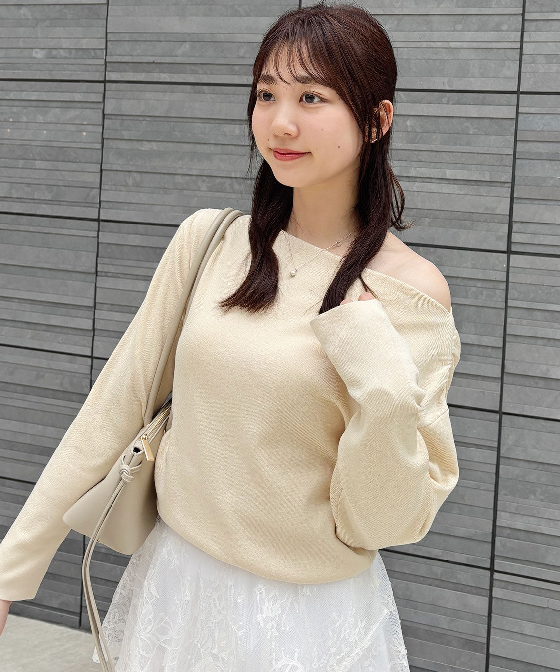 COCO DEAL「ショルダーギャザーオフショルニット」|ニット・セーター|