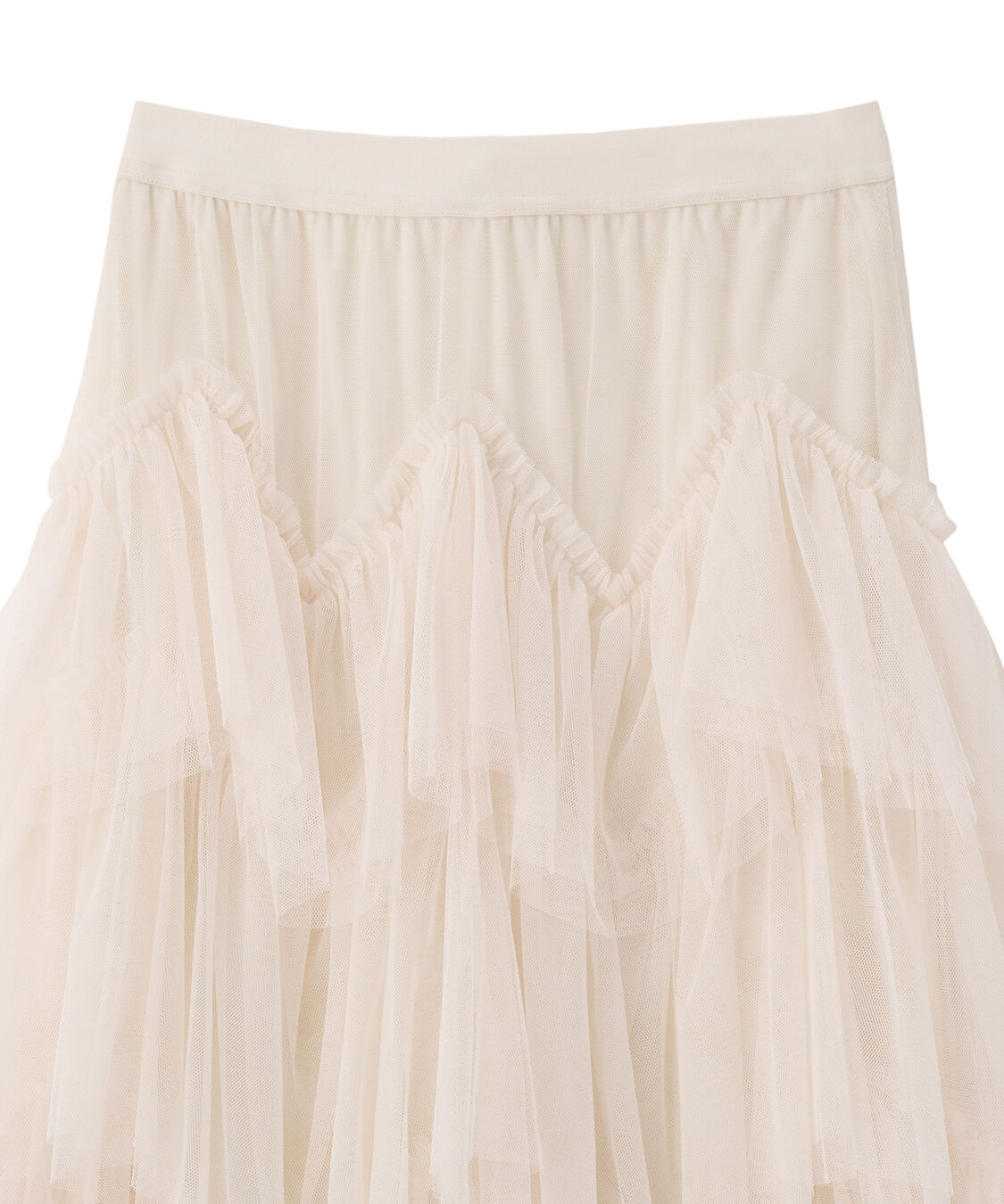 COCO DEAL「ジグザグティアードチュールスカート」|スカート|