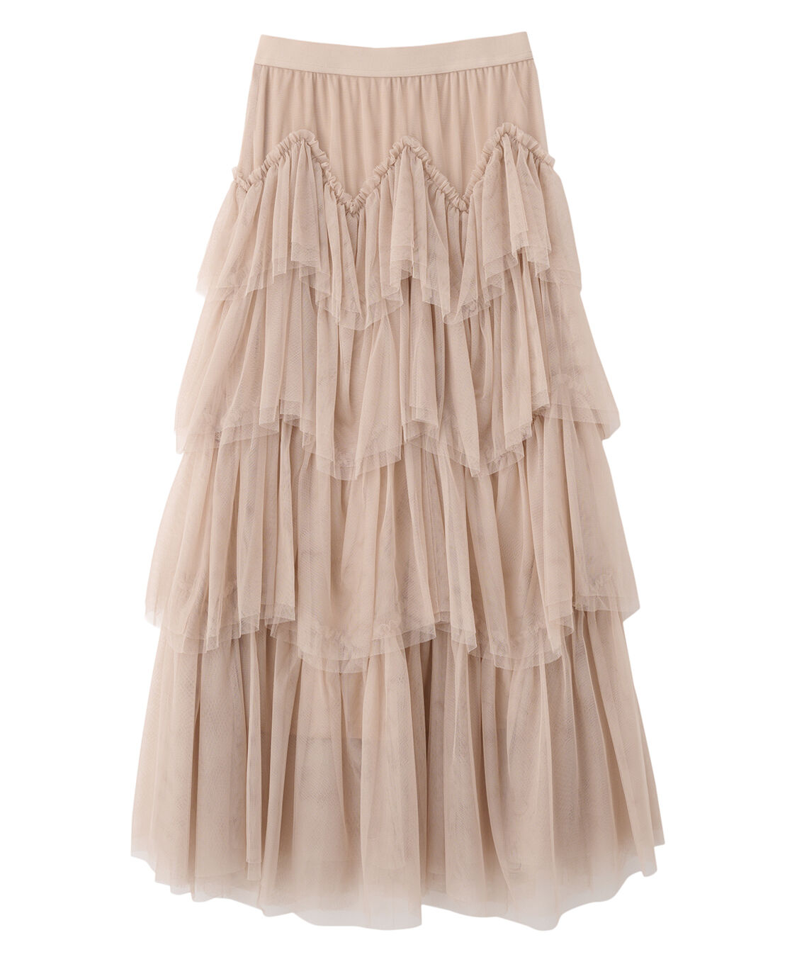 COCO DEAL「ジグザグティアードチュールスカート」|スカート|