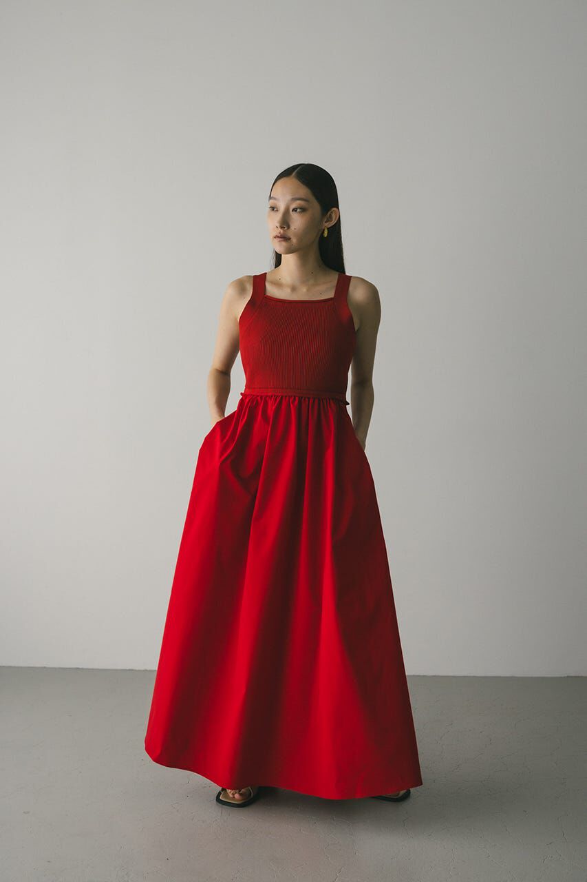 STYLEMIXER「バックオープンコンビネーションワンピース」|ワンピース|RED