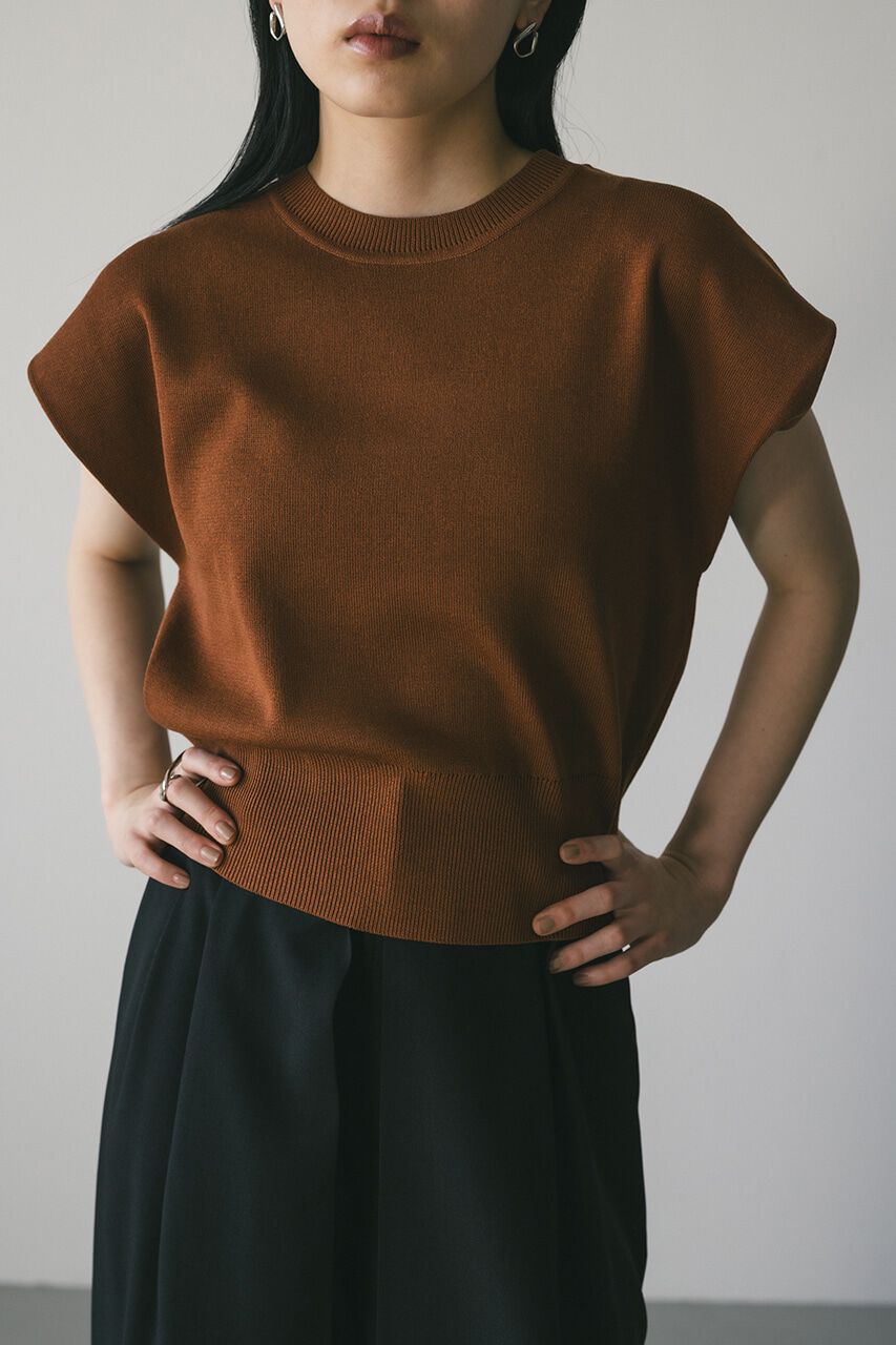 STYLEMIXER「ショルダータックショートニット」|タンクトップ|