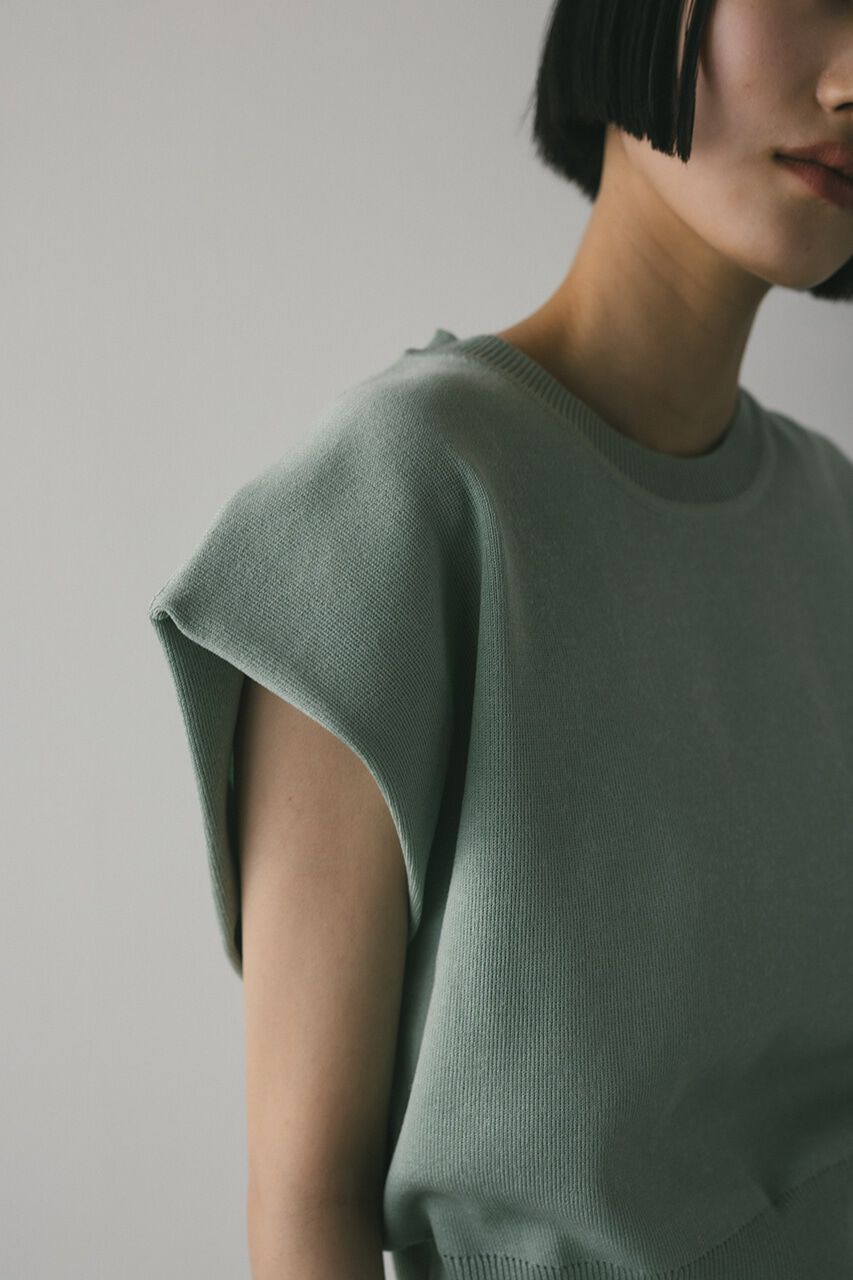 STYLEMIXER「ショルダータックショートニット」|タンクトップ|