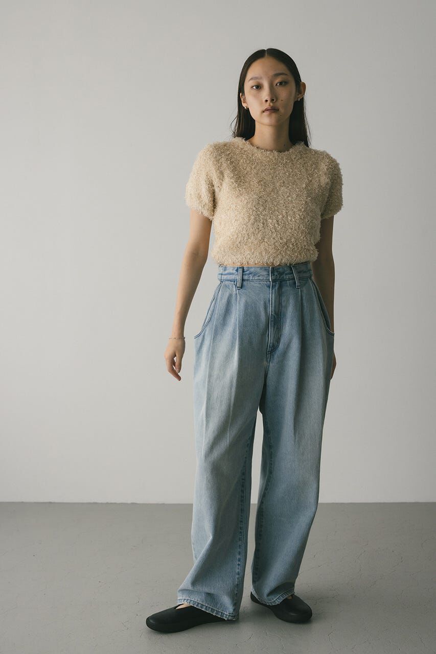 STYLEMIXER「タックワイドルーズデニム」|デニム|