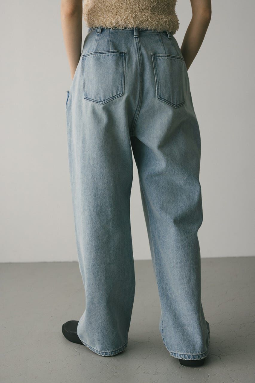 STYLEMIXER「タックワイドルーズデニム」|デニム|