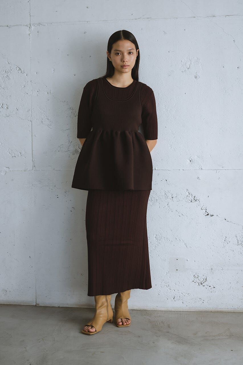 STYLEMIXER「マルチWAYペプラムニットワンピース」|ワンピース|