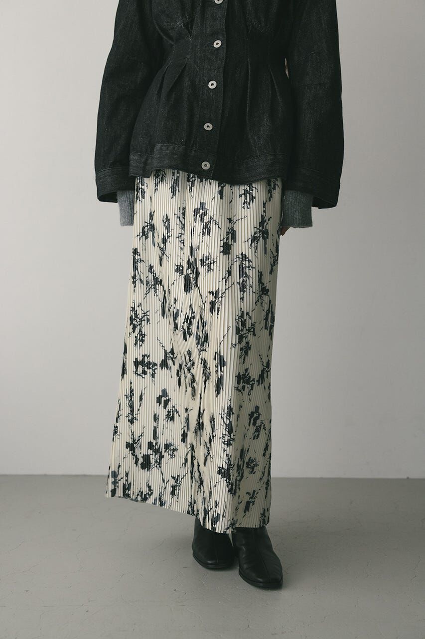 STYLEMIXER「フラワープリントプリーツスカート」|スカート|