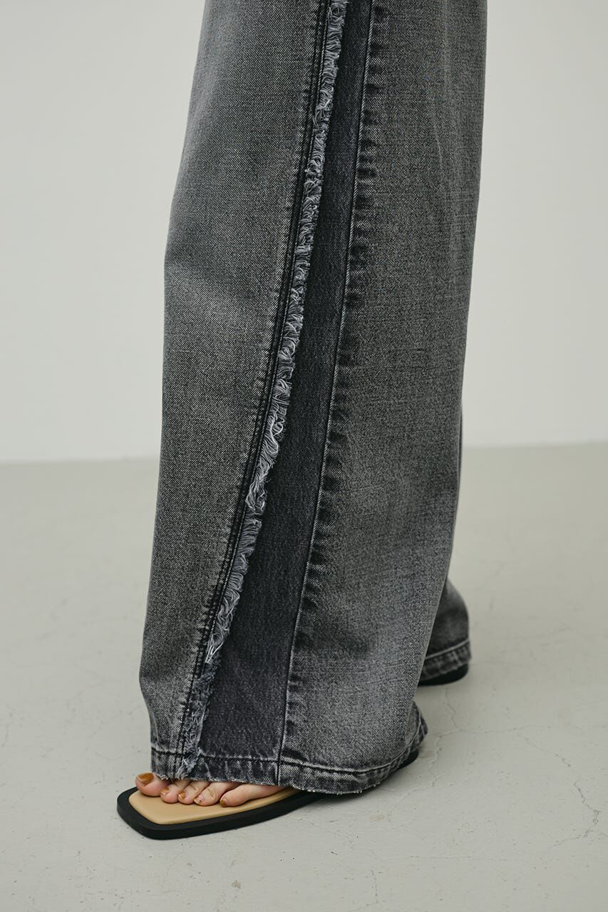 STYLEMIXER「サイドフリンジワイドデニム」|デニム|