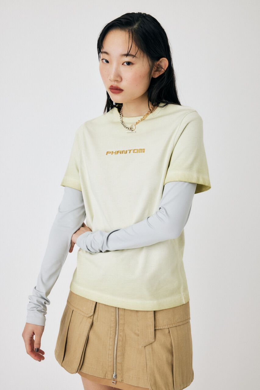MOUSSY「LAYERED LIKE EMBROIDERY LS Tシャツ」|Tシャツ・カットソー|
