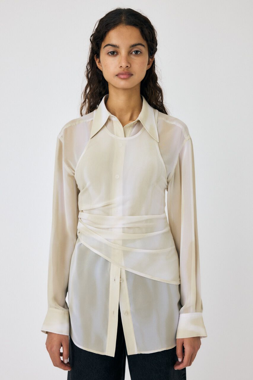 MOUSSY「LAYERED SHEER シャツ」|シャツ・ブラウス|