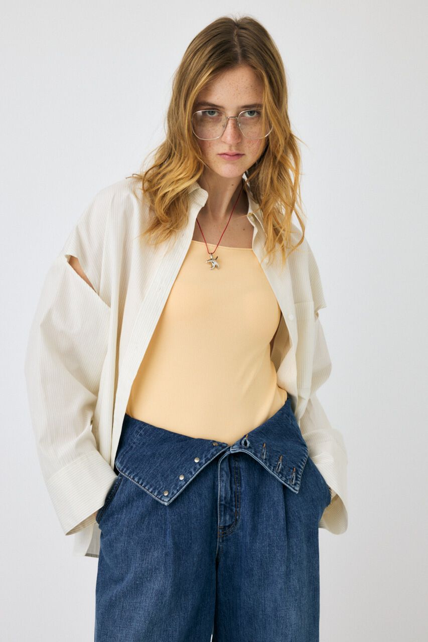 MOUSSY「ARM SLIT OVER シャツ」|シャツ・ブラウス|BEG