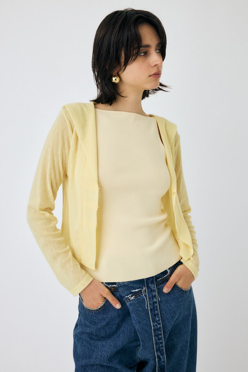 MOUSSY「SHEER CUT フーディ」|パーカー|