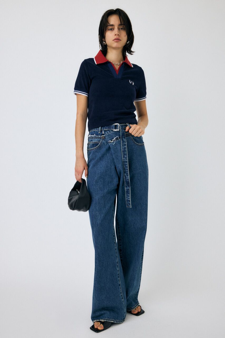 MOUSSY「DOUBLE COLLAR PILE SKIPPER Tシャツ」|Tシャツ・カットソー|