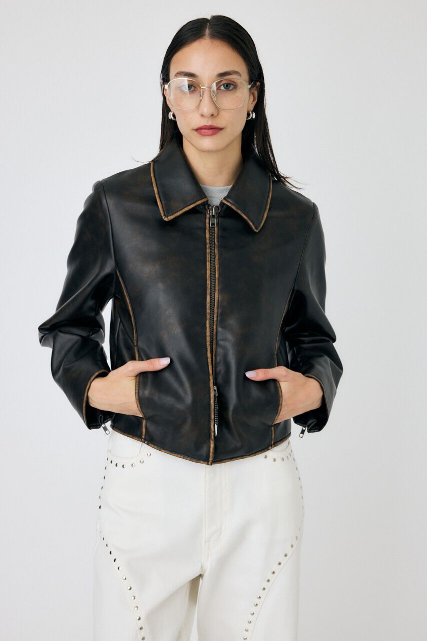 MOUSSY「FAUX LEATHER MINIMAL ジャケット」|その他|