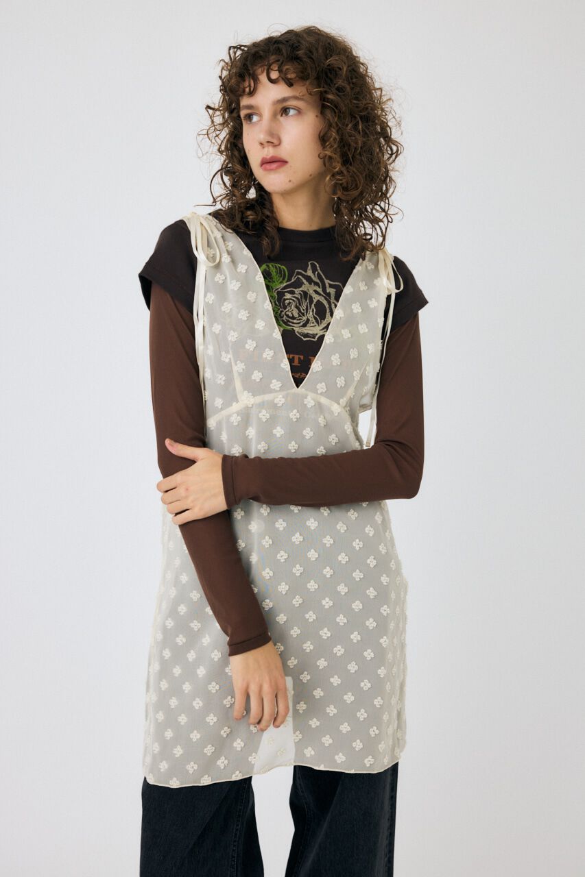 MOUSSY「FLOWER MOTIF シアーミニドレス」|ワンピース|