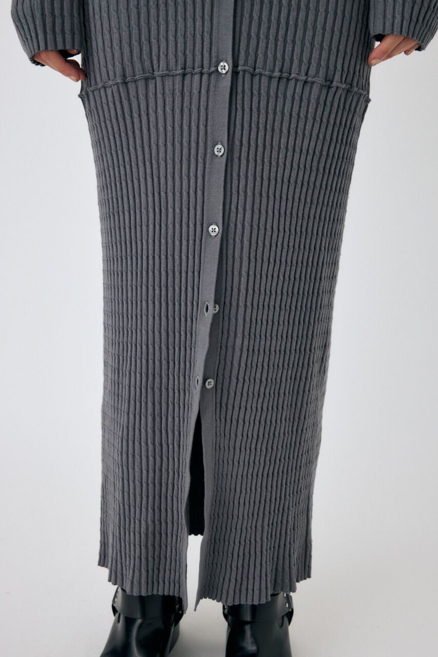 MOUSSY「CABLE KNIT ロングドレス」|ワンピース|