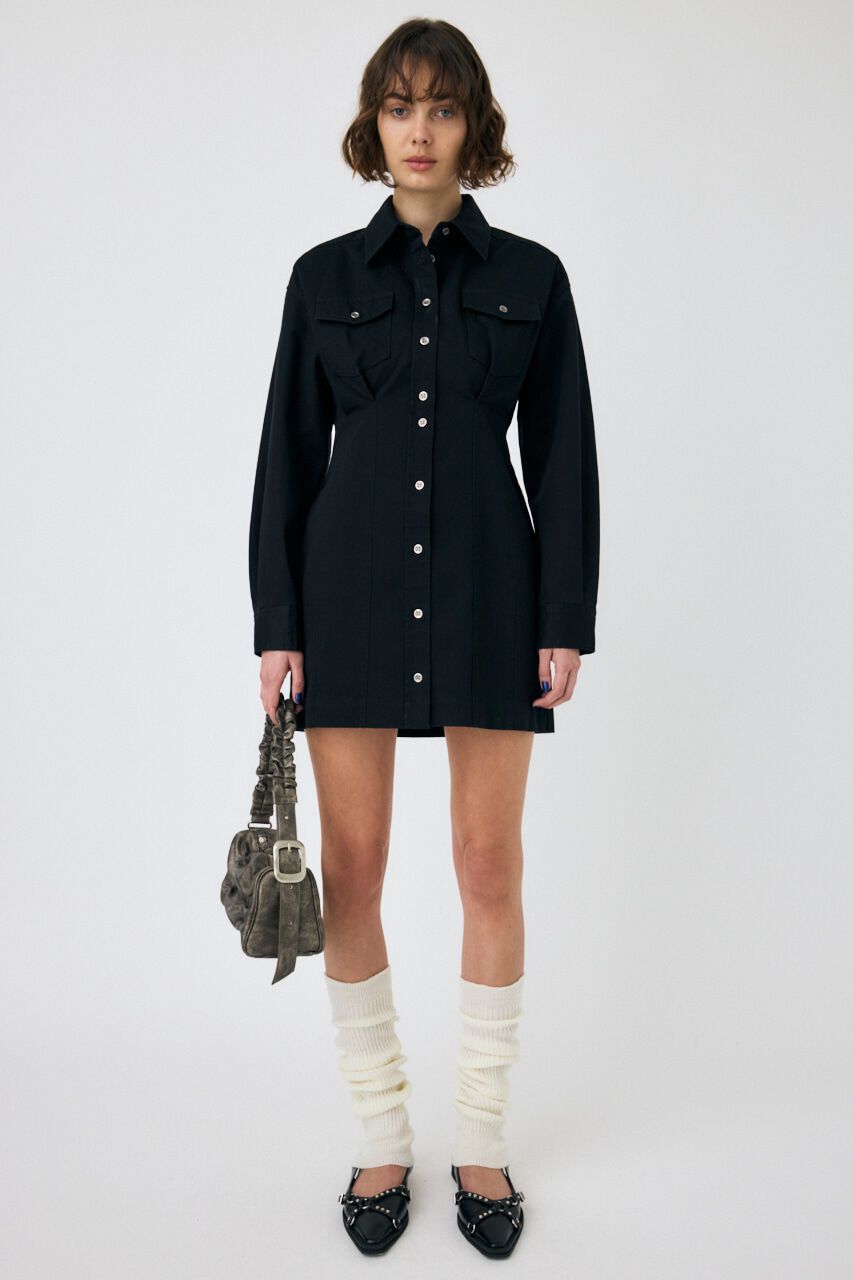 MOUSSY「WAIST TUCK ミニドレス」|ワンピース|