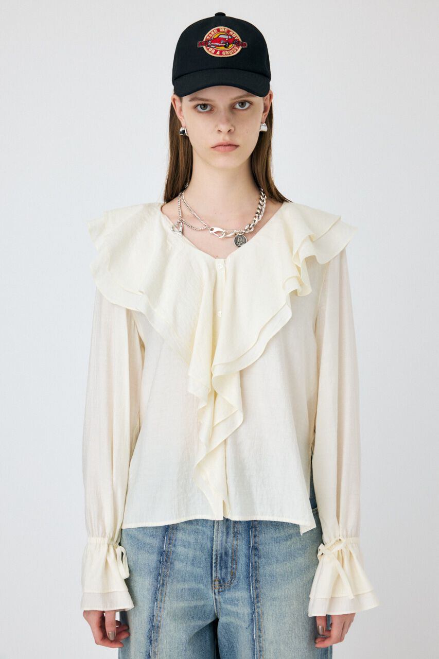 MOUSSY「RUFFLE ブラウス」|シャツ・ブラウス|