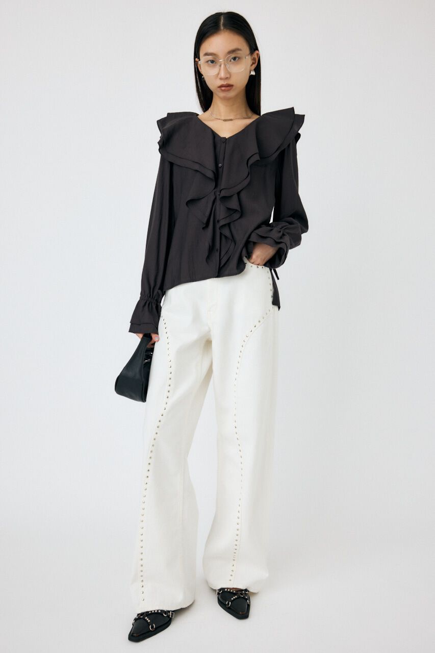 MOUSSY「RUFFLE ブラウス」|シャツ・ブラウス|